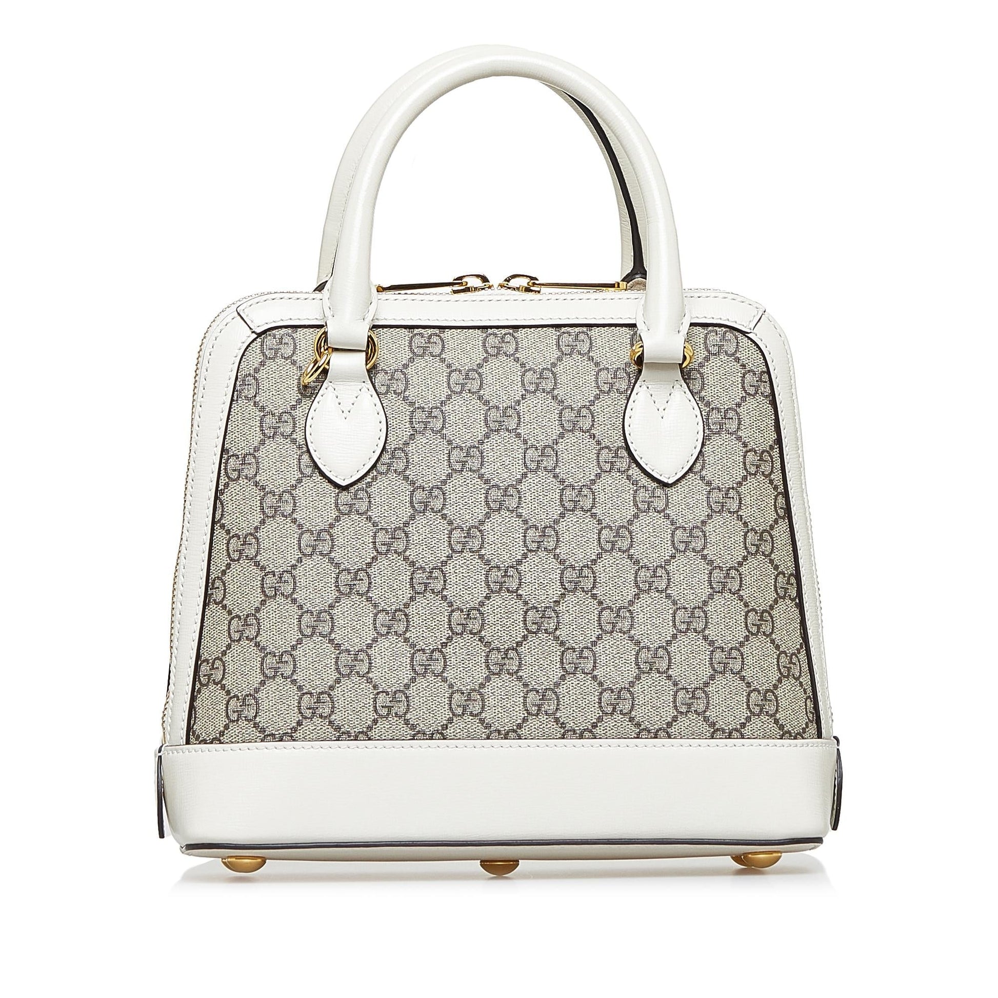 Gucci GG Supreme Horsebit Canvas Brown Small Satchel Bag Satchel 3