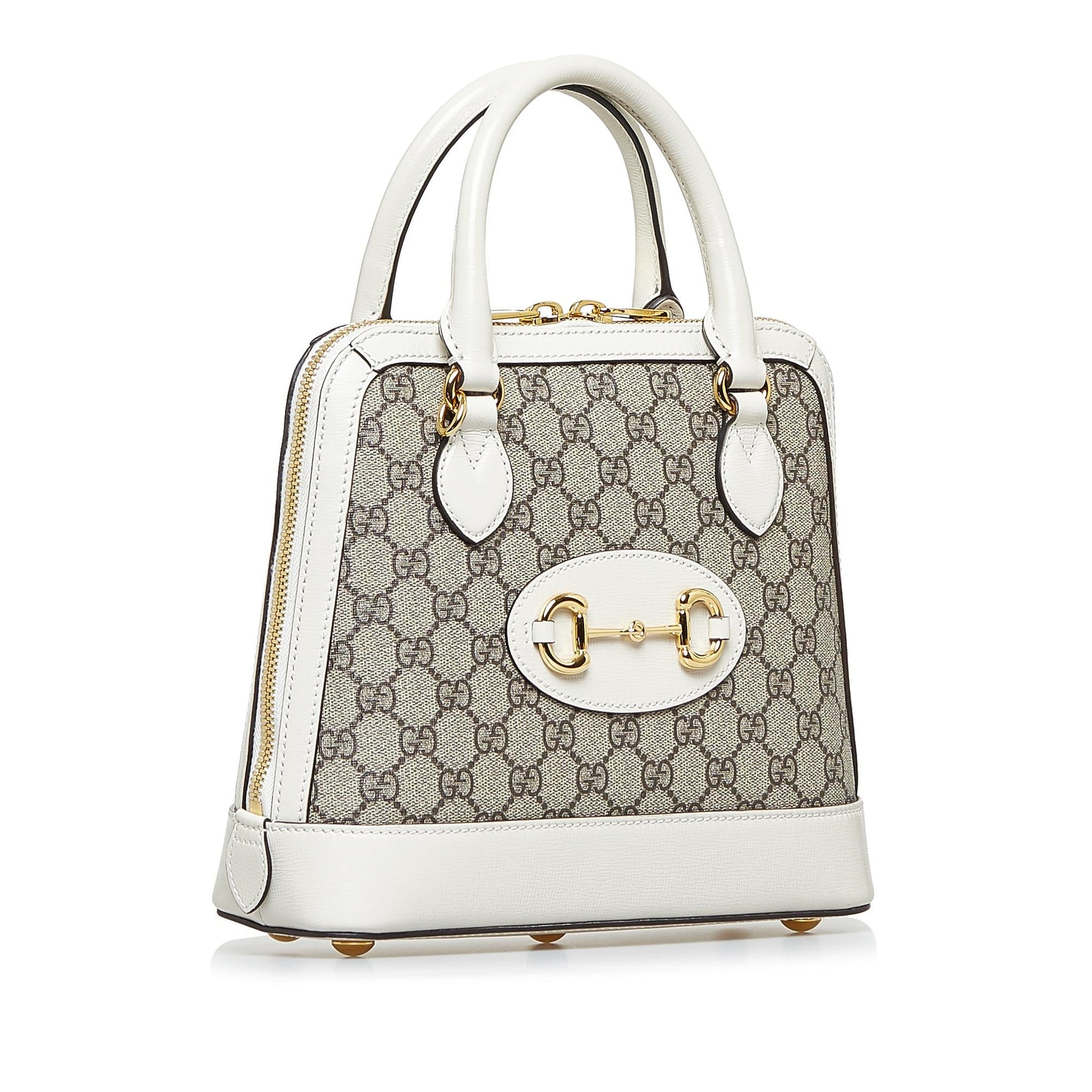 Gucci GG Supreme Horsebit Canvas Brown Small Satchel Bag Satchel 3
