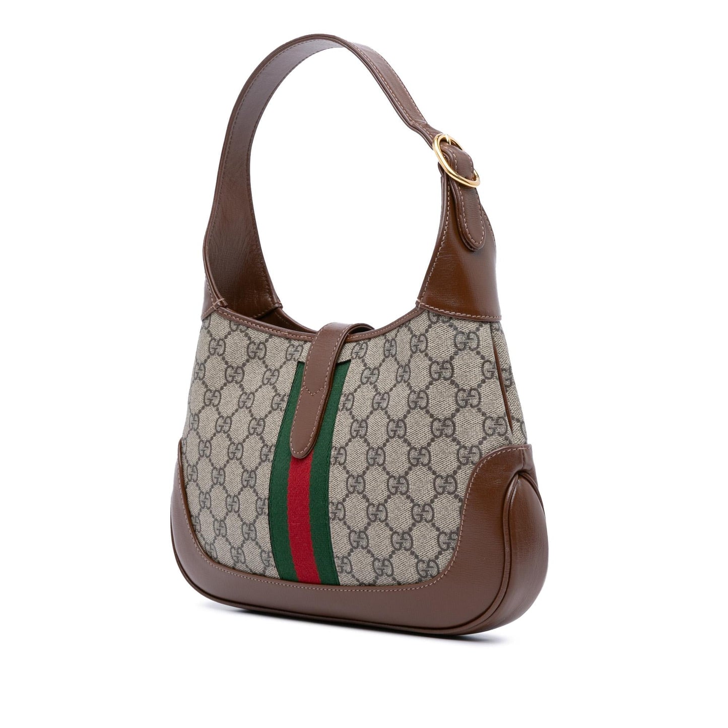 Gucci GG Supreme Jackie SHG-uz0h4h Canvas Calf Brown Small Crossbody Bag