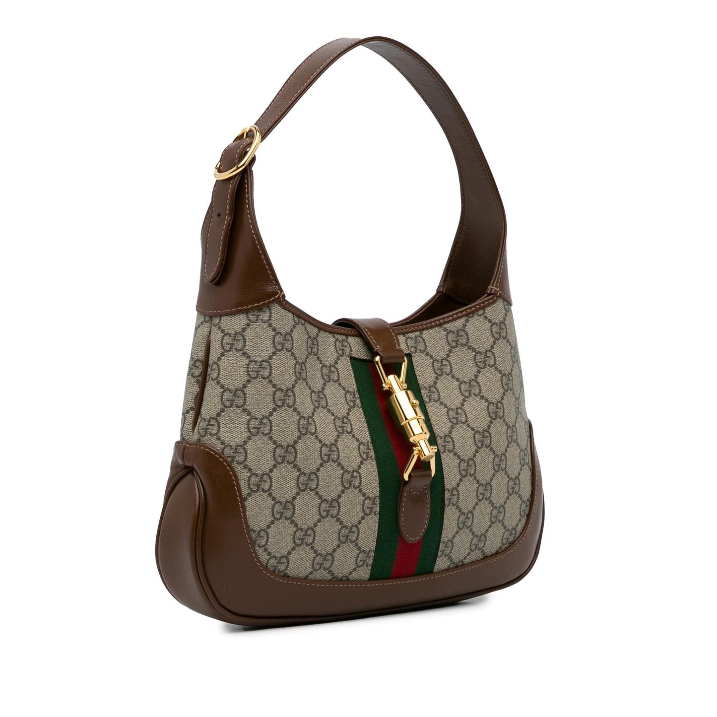 Gucci GG Supreme Jackie SHG-ncB8Zi Canvas Calf Brown Small Crossbody Bag