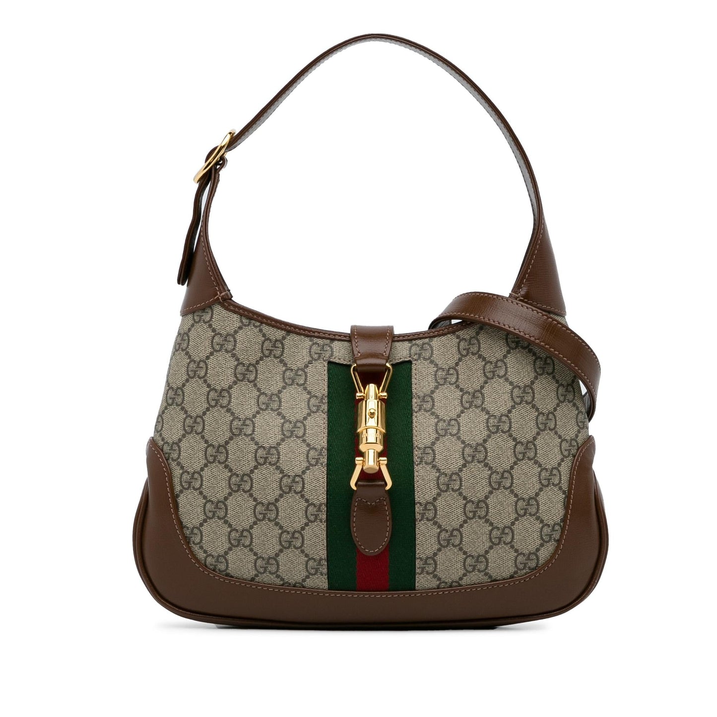 Gucci GG Supreme Jackie SHG-ncB8Zi Canvas Calf Brown Small Crossbody Bag