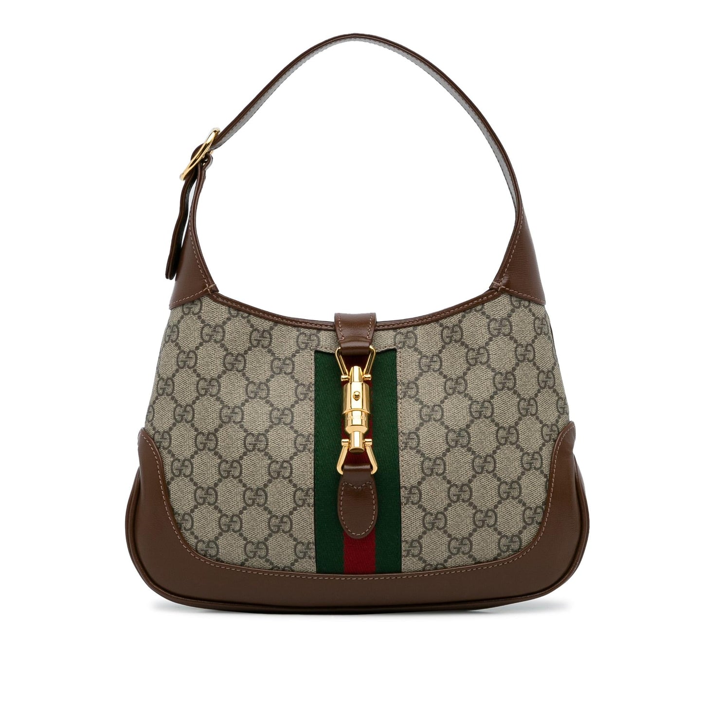 Gucci GG Supreme Jackie SHG-ncB8Zi Canvas Calf Brown Small Crossbody Bag