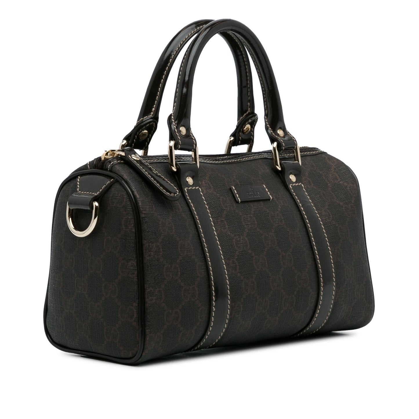 Gucci GG Supreme Joy Boston SHG-k6vJk3 Canvas Brown Small Satchel Bag