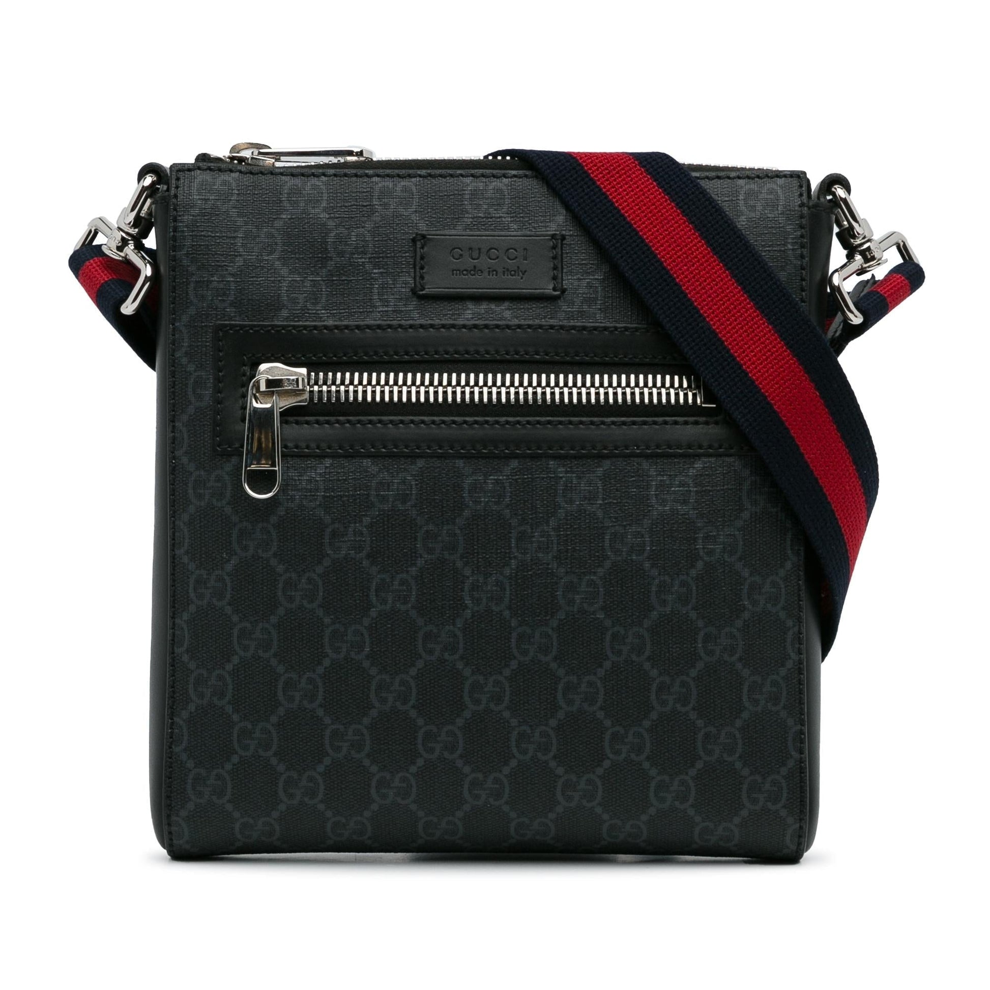 Gucci GG Supreme Messenger SHG-v3moky Canvas Black Small Crossbody Bag