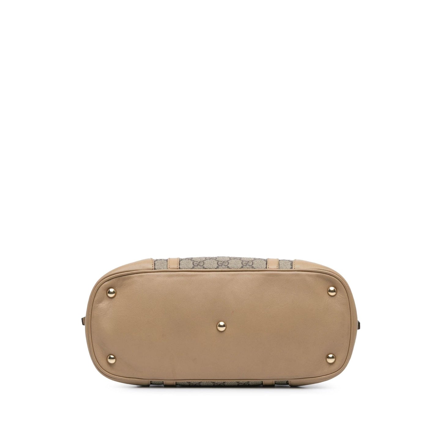 Gucci GG Supreme Nice Dome Canvas Calf Brown Small Satchel Bag