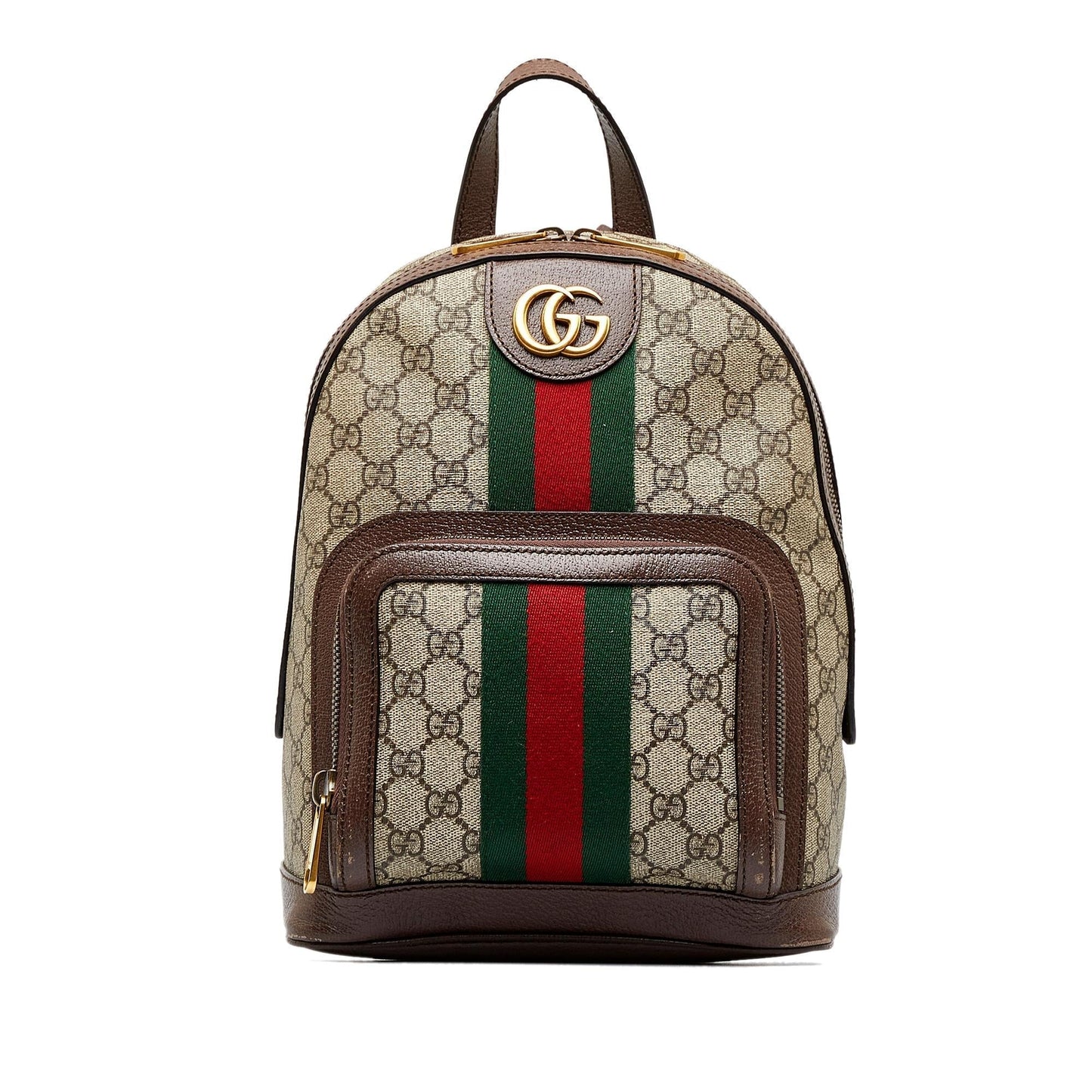 Gucci GG Supreme Ophidia Backpack SHG-c8rFMk Canvas Calf Brown Small