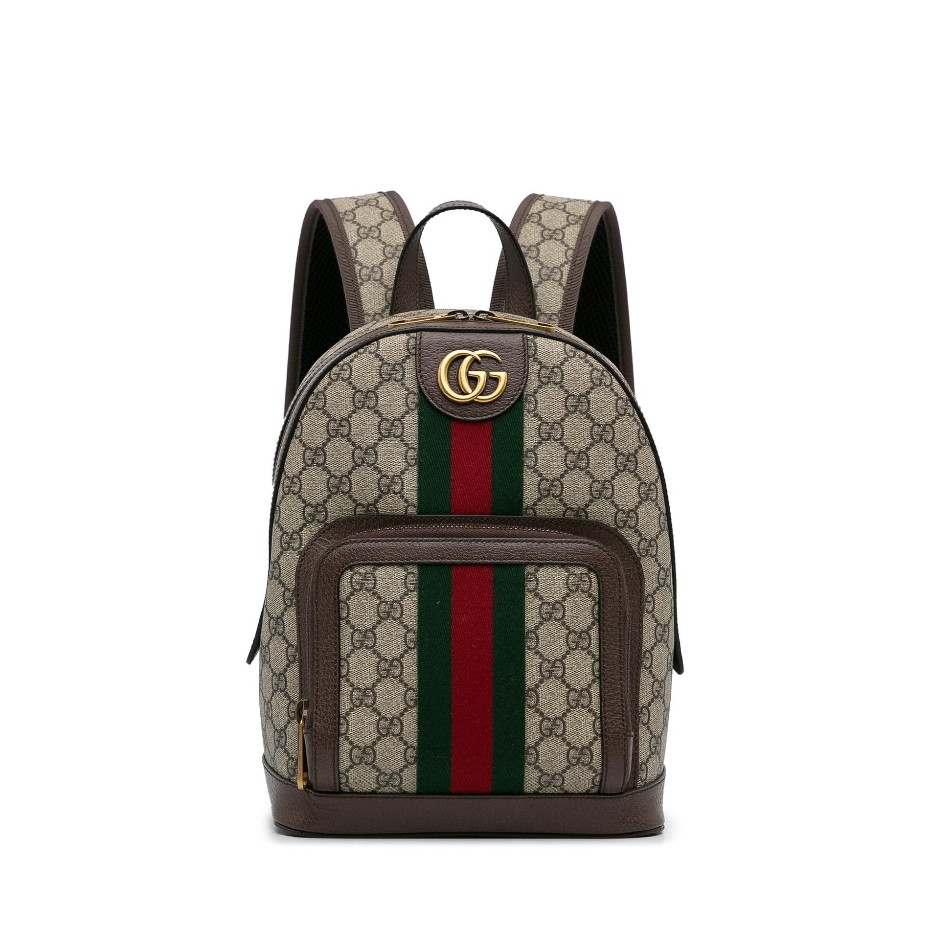 Gucci GG Supreme Ophidia Backpack SHG-rYFla2 Canvas Calf Brown Small