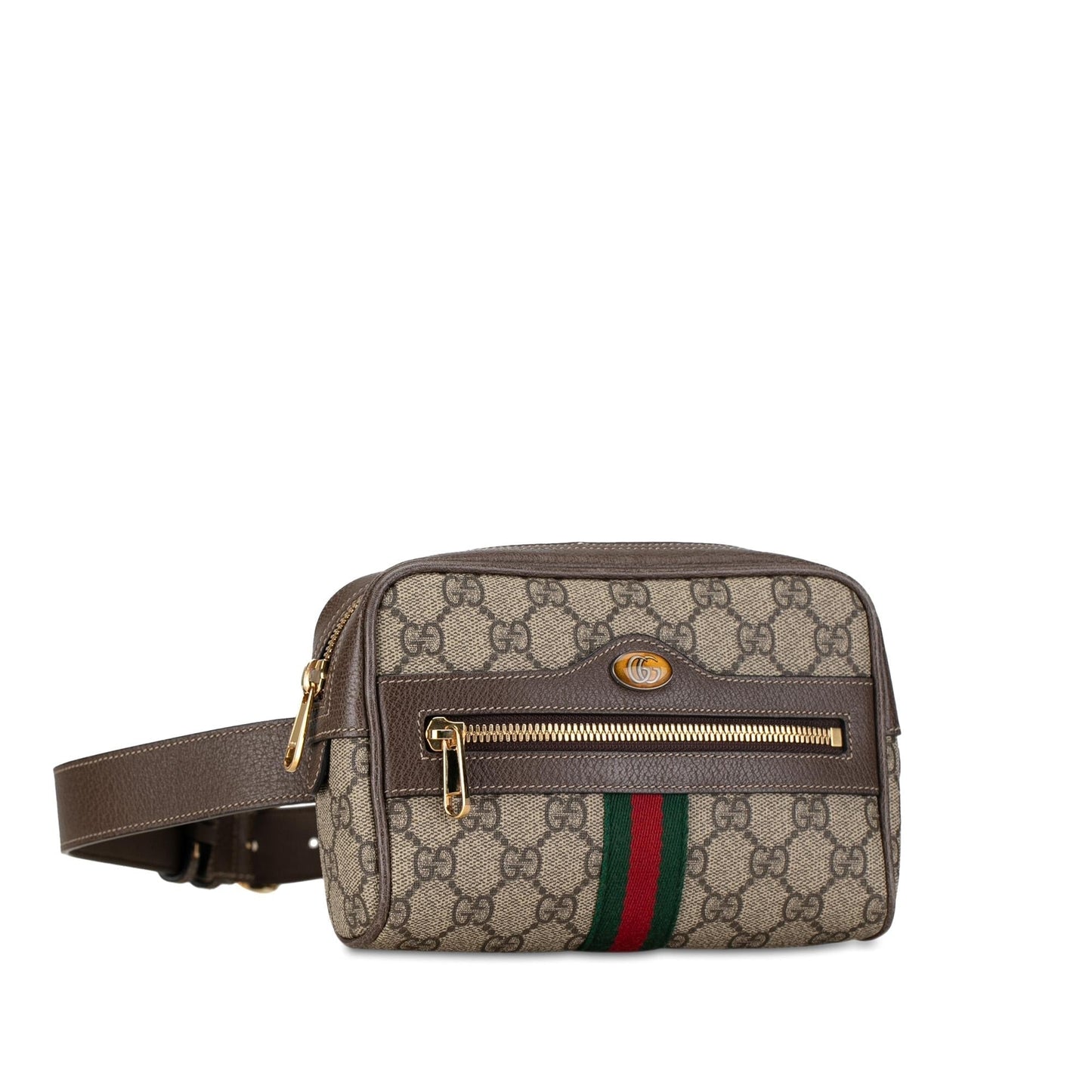 Gucci GG Supreme Ophidia Belt SHG-xNrXWM Canvas Calf Brown Small Accessory