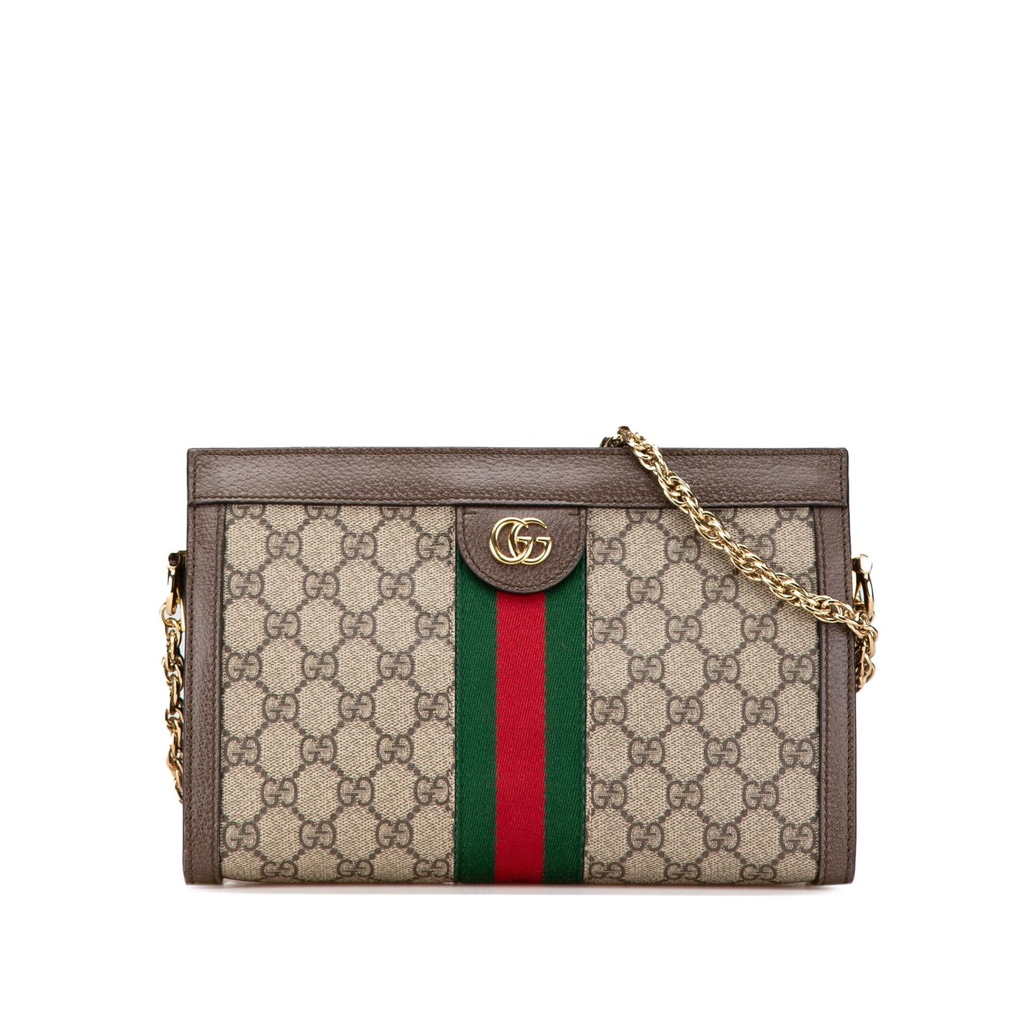 Gucci GG Supreme Ophidia Canvas Calf Brown Small Crossbody Bag Crossbody 1