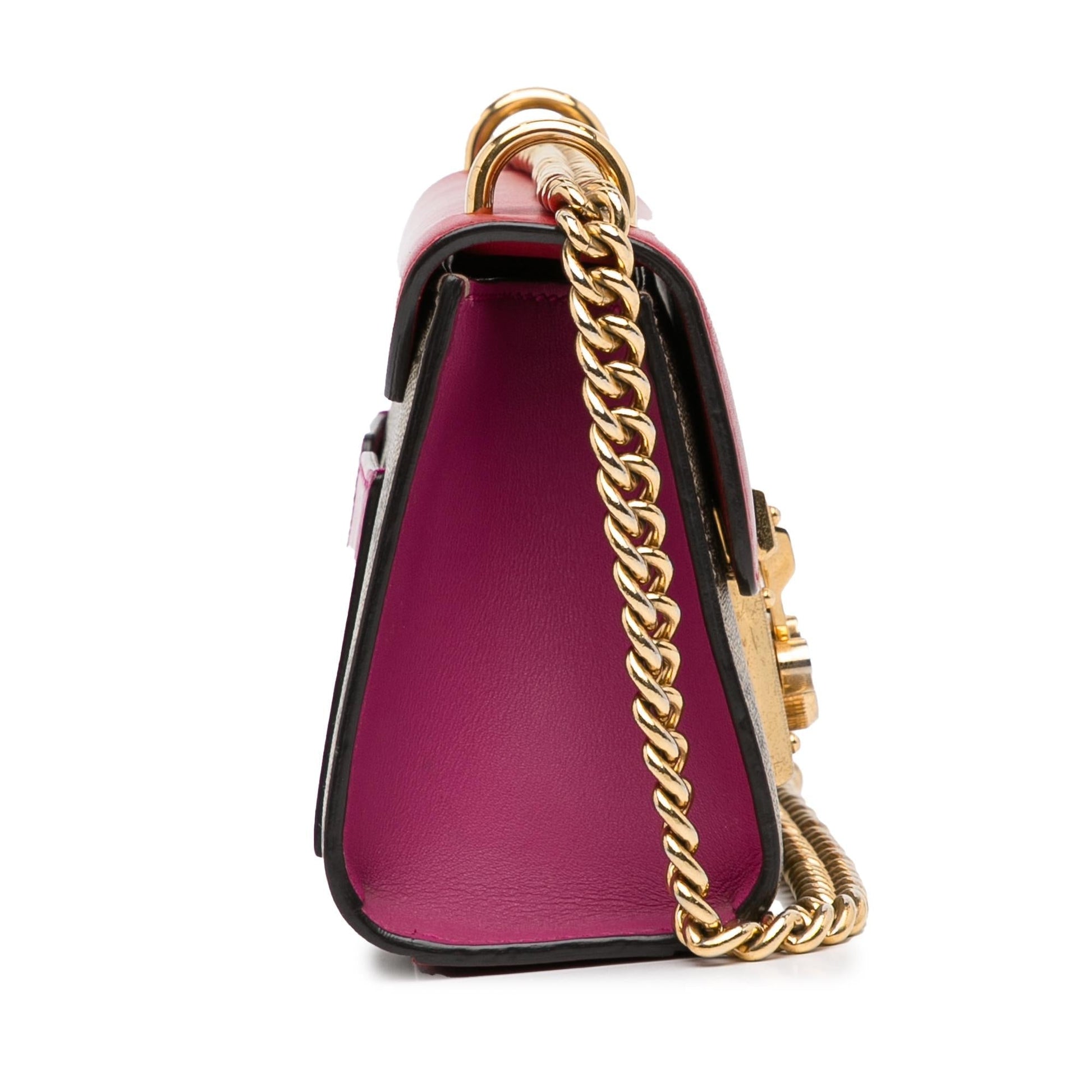 Gucci GG Supreme Padlock SHG-UWsLXV Canvas Brown Small Crossbody Bag