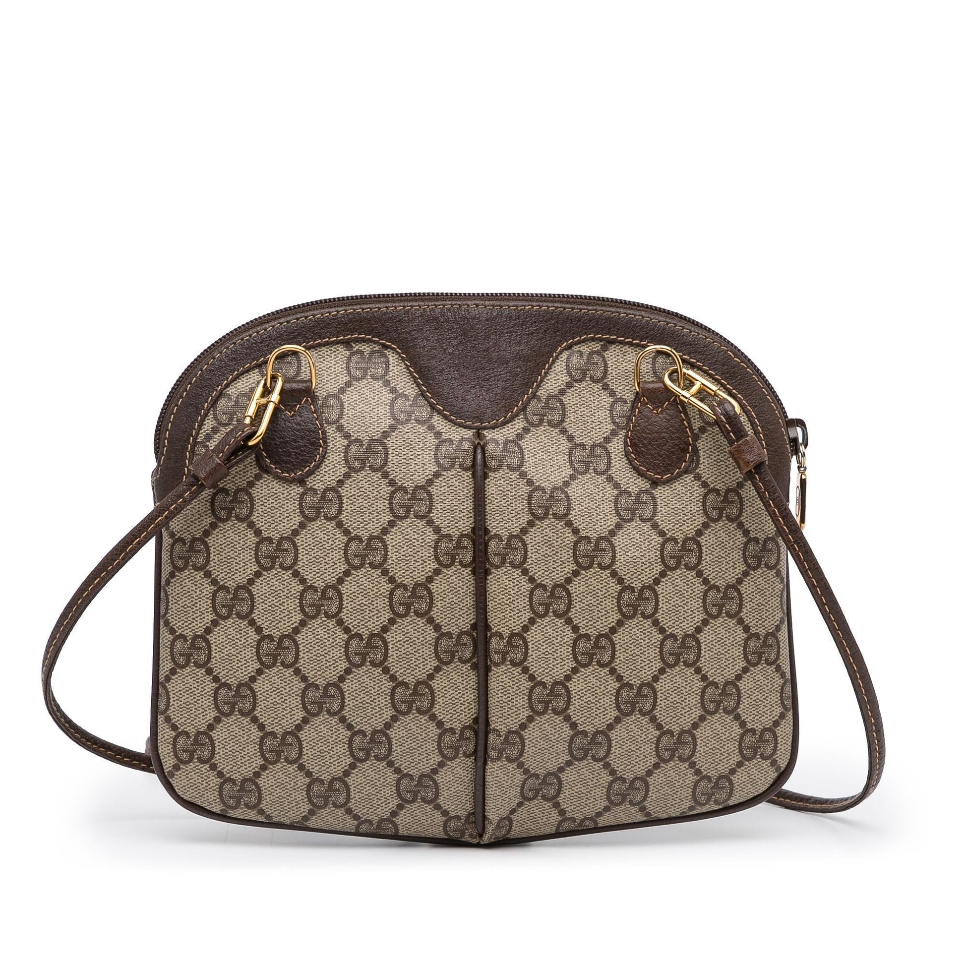 Gucci GG Supreme Web SHG-FByGIi Canvas Brown Small Crossbody Bag