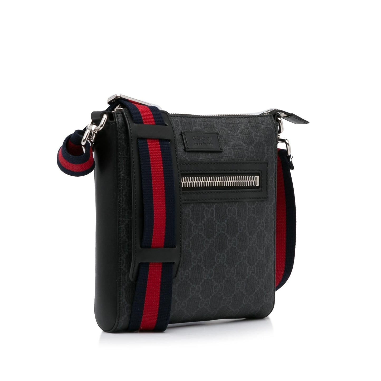 Gucci GG Supreme Web SHG-7p056S Canvas Black Small Crossbody Bag