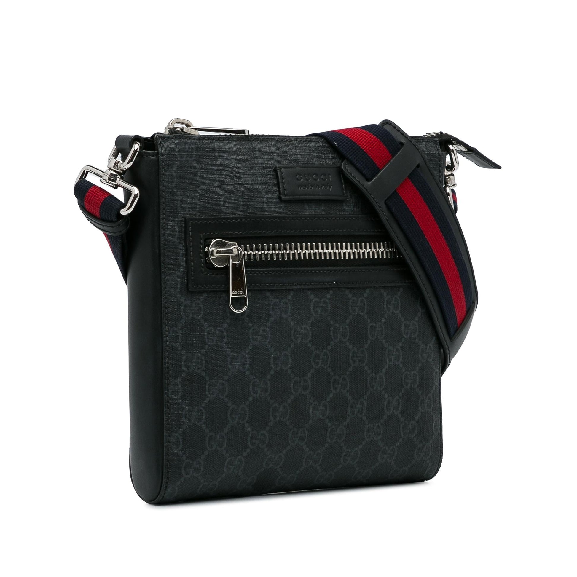 Gucci GG Supreme Web SHG-gvXh7Y Canvas Black Small Crossbody Bag