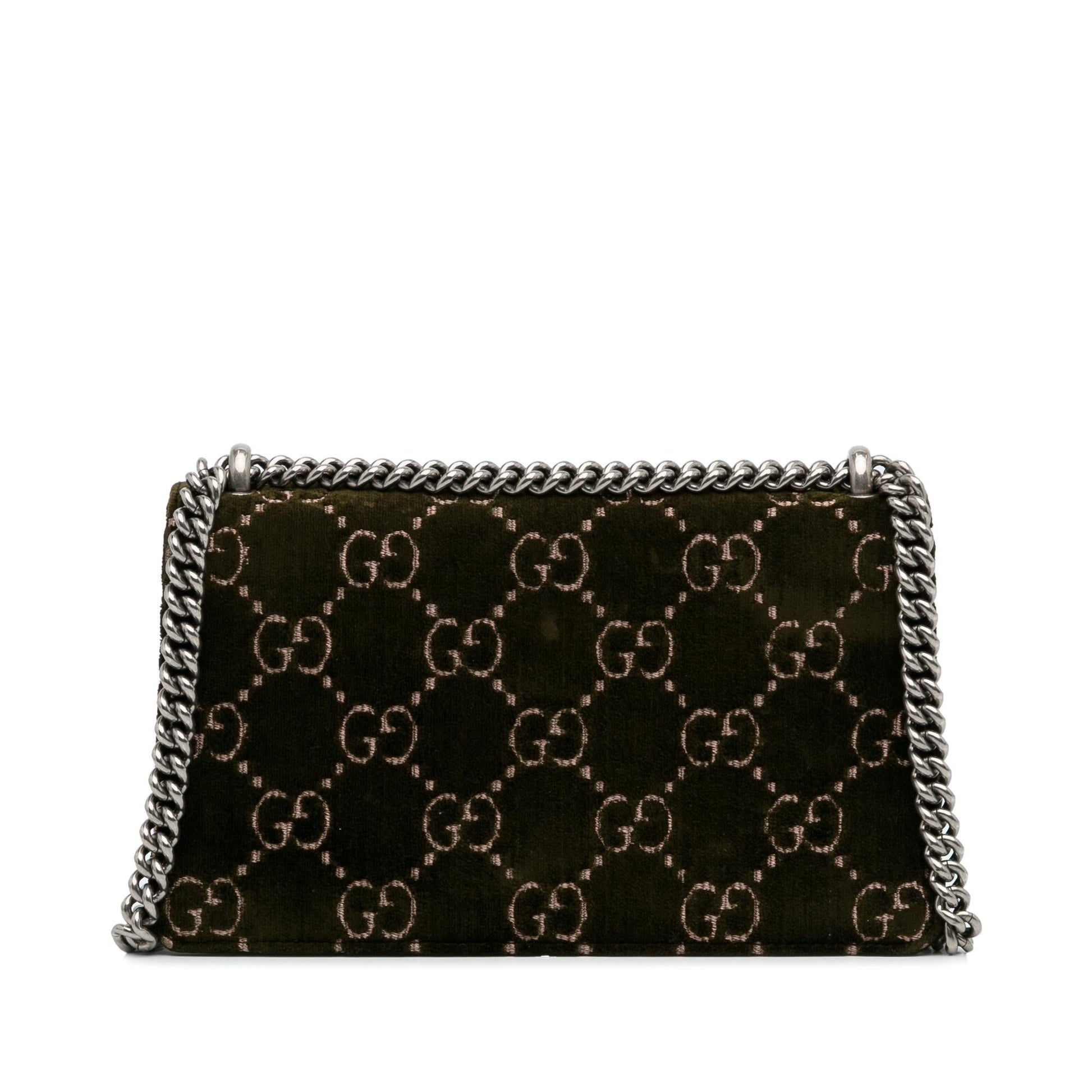 Gucci GG Velvet Dionysus SHG-kiB2ot Calf Brown Small Shoulder Bag