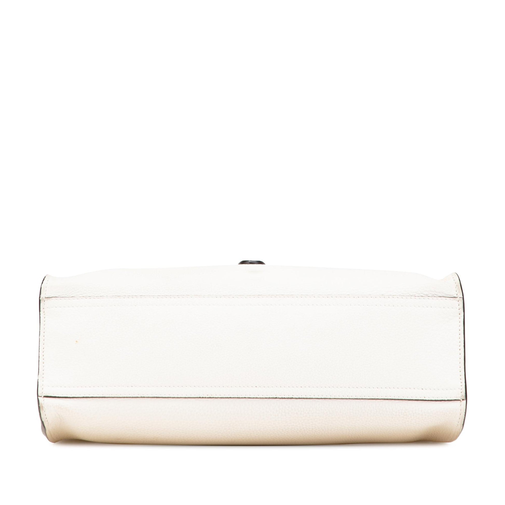 Gucci Grained Soft Jackie Calf Calfskin White Small Tote Bag