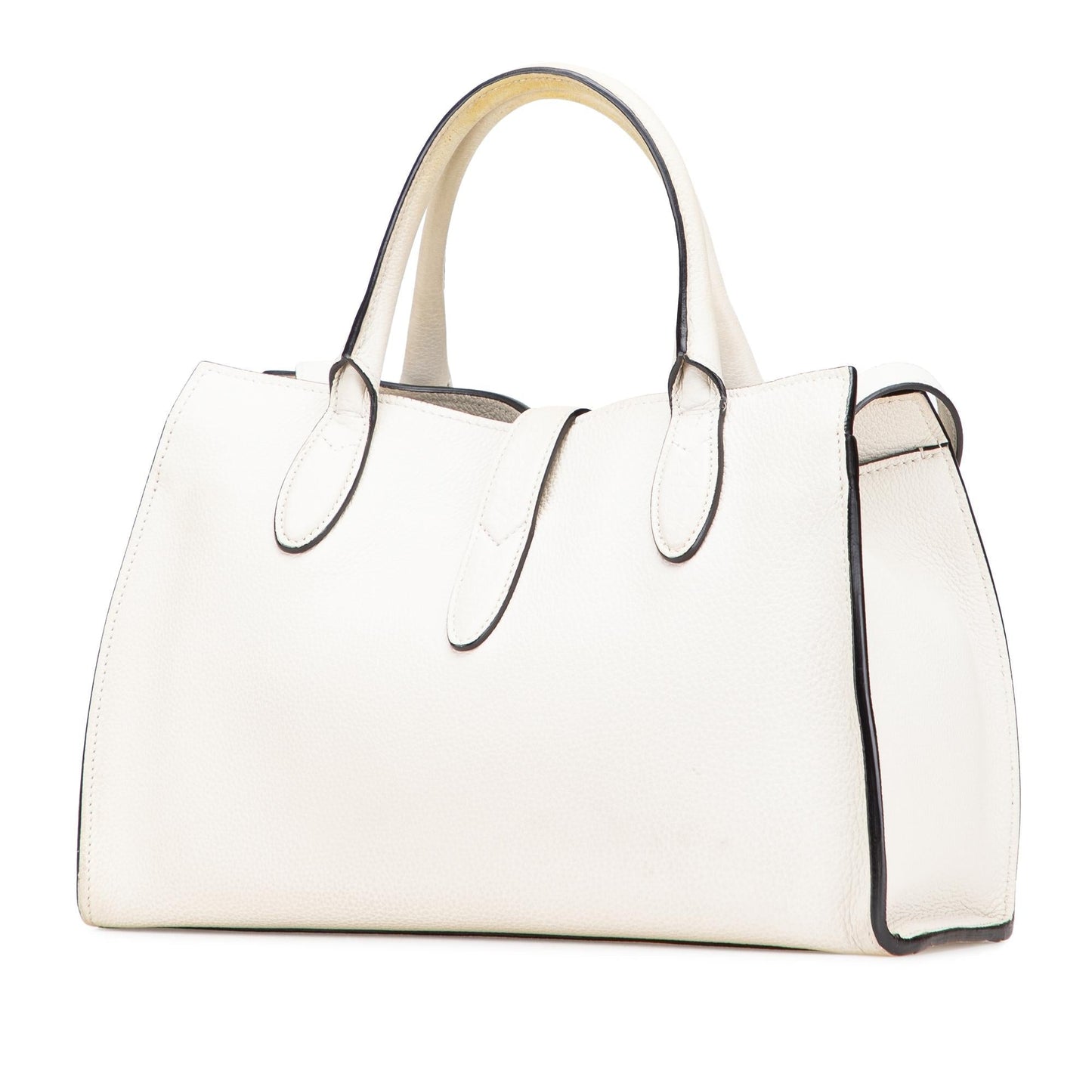 Gucci Grained Soft Jackie Calf Calfskin White Small Tote Bag Tote 1