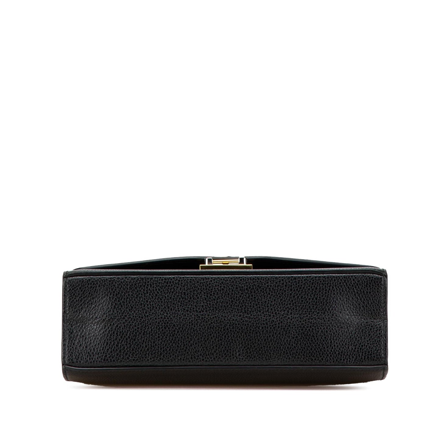 Gucci Grainy Zumi Flap Calf Calfskin Black Small Crossbody Bag