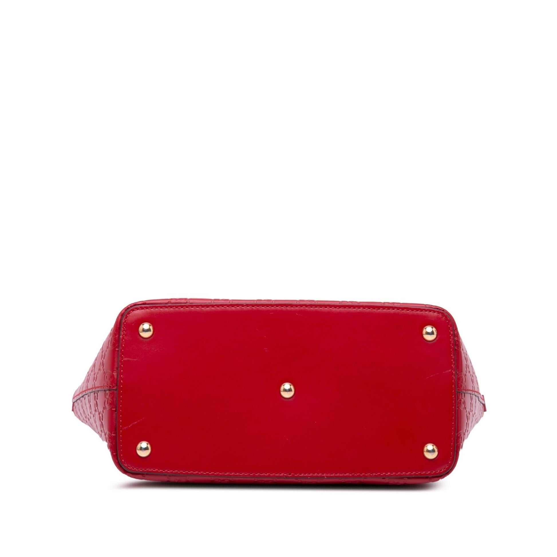 Gucci Guccissima Convertible Calf Red Small Tote Bag
