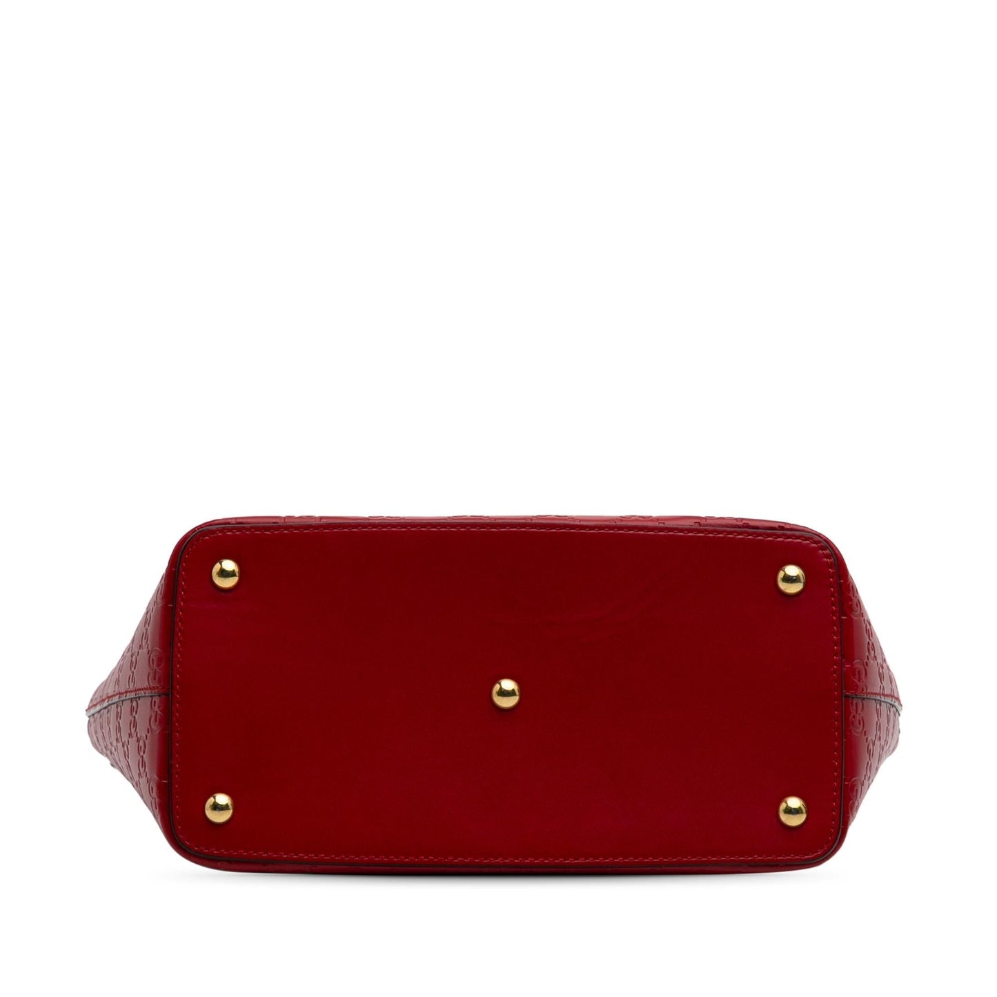Gucci Guccissima Convertible Calf Red Small Tote Bag Tote 1