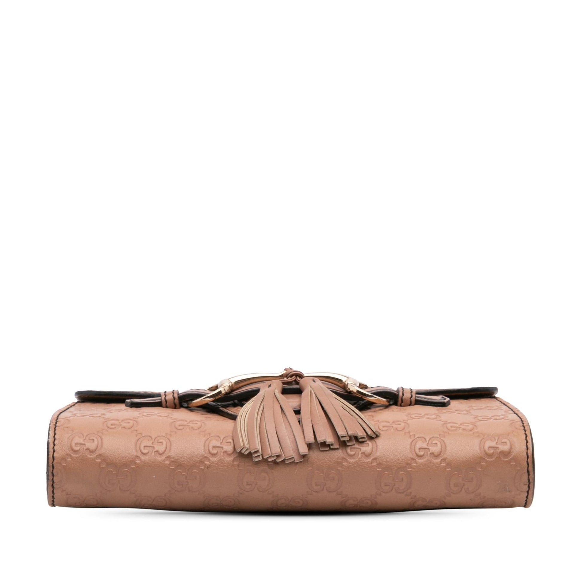 Gucci Guccissima Emily Calf Pink Small Crossbody Bag