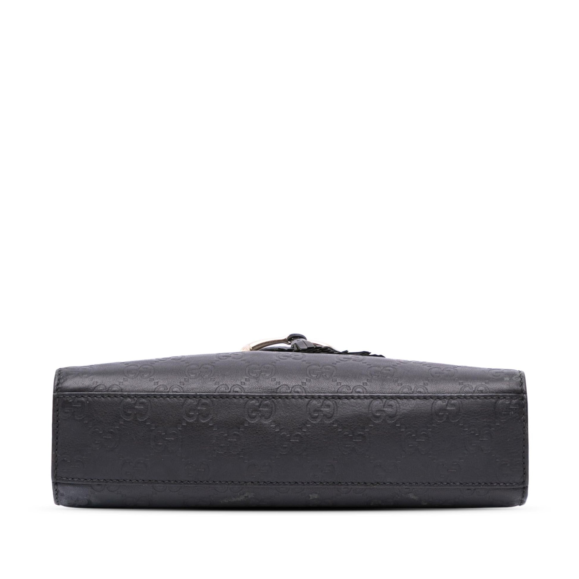 Gucci Guccissima Emily Calf Black Small Shoulder Bag