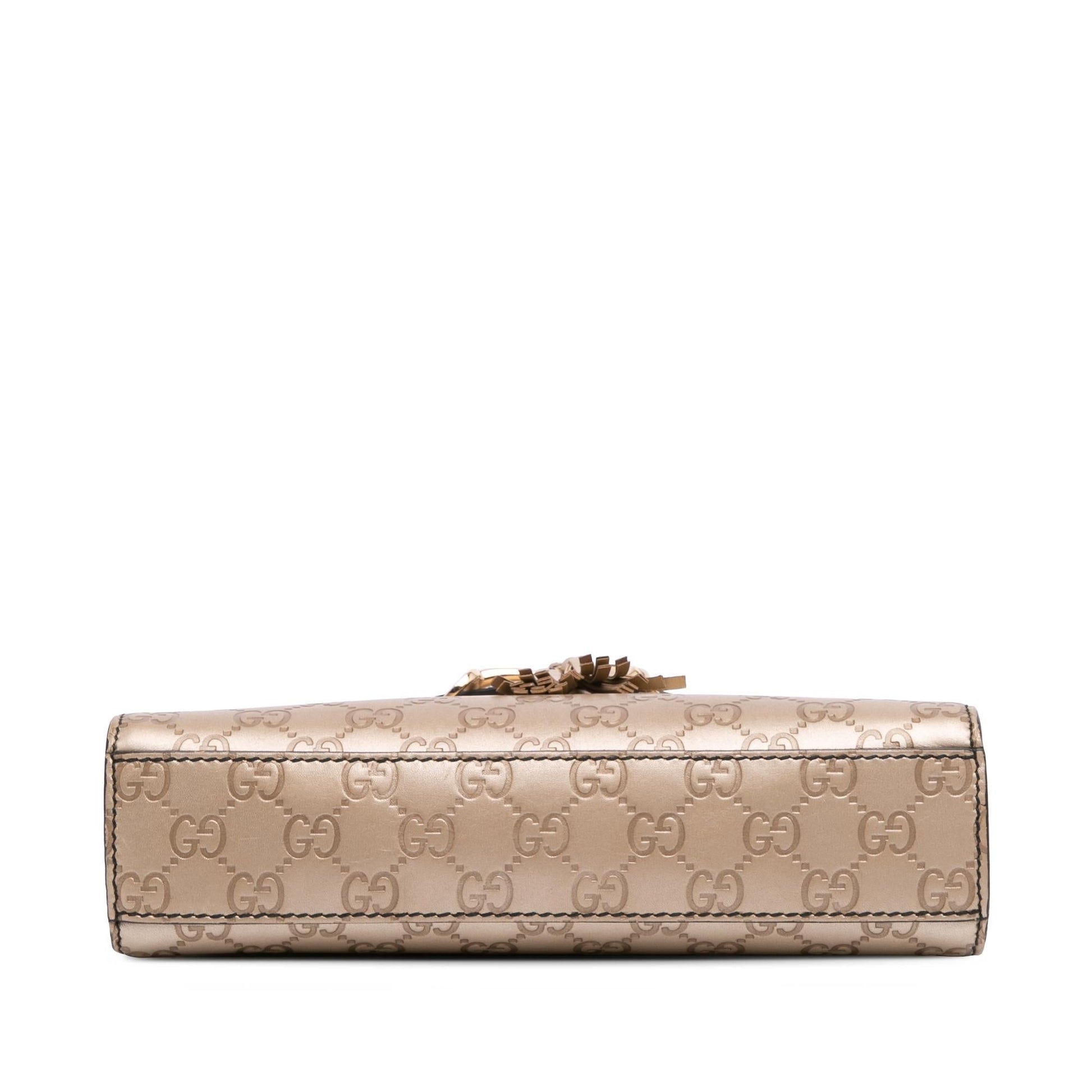 Gucci Guccissima Emily Calf Gold Small Shoulder Bag