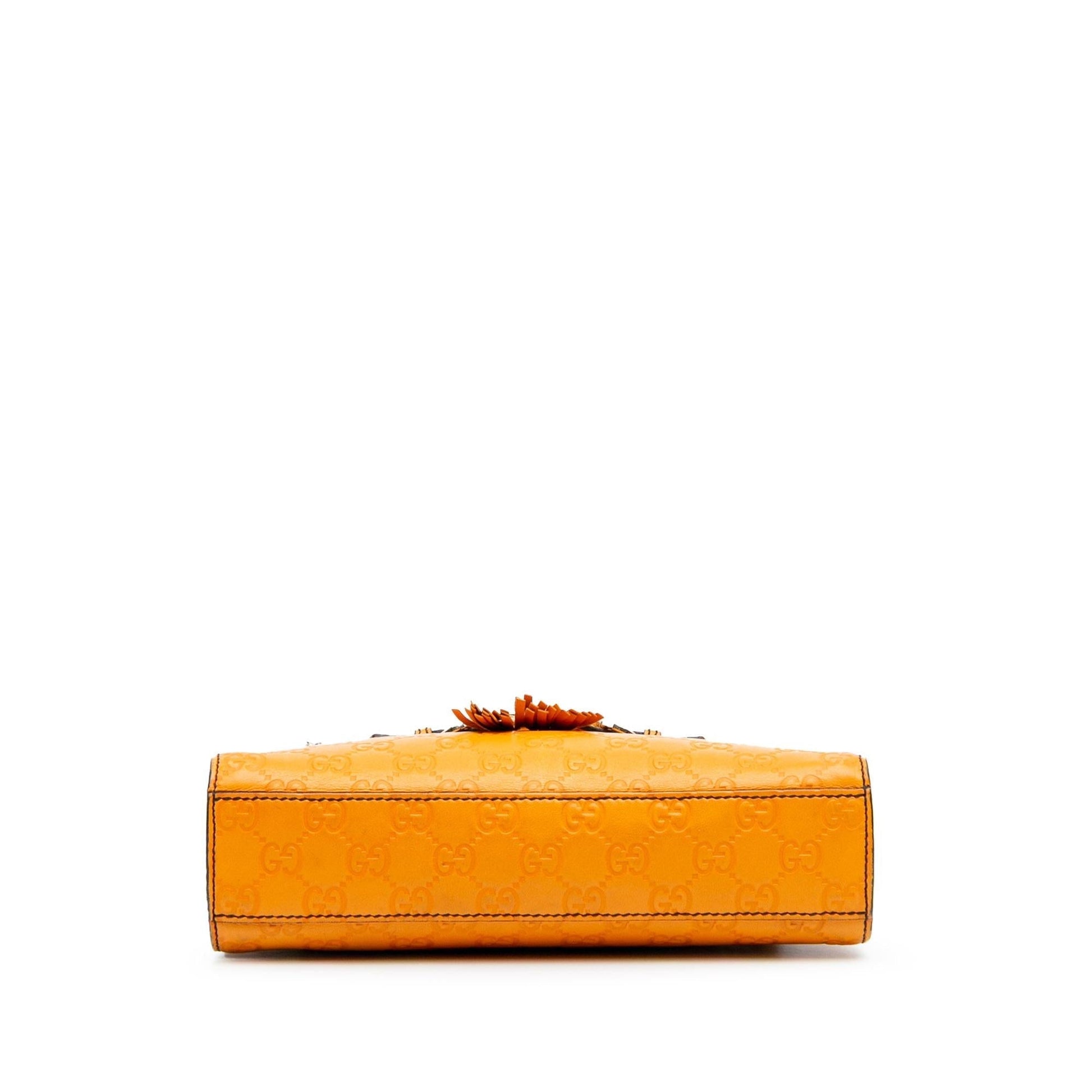 Gucci Guccissima Emily Calf Orange Small Shoulder Bag Bag 3
