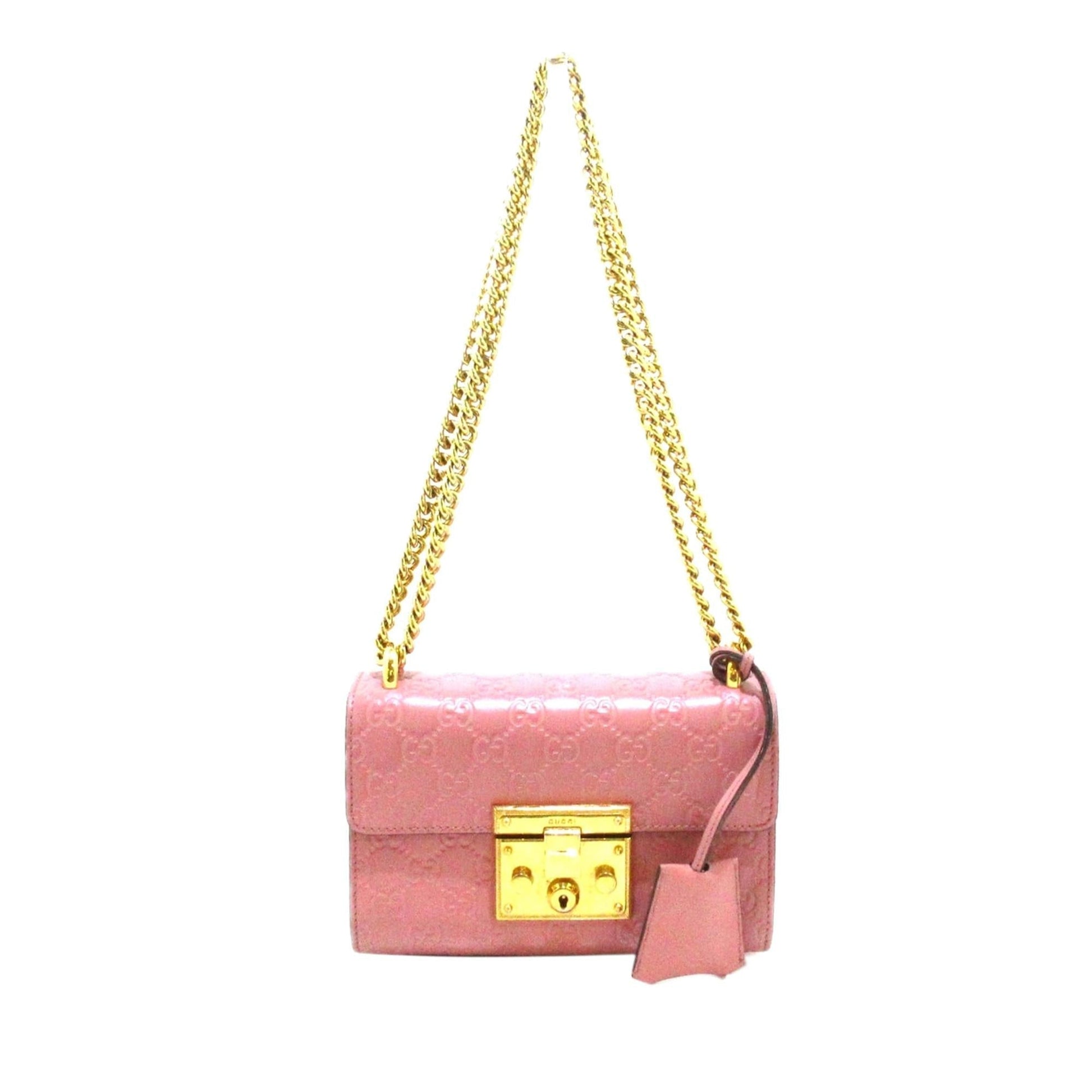 Gucci Guccissima Padlock SHG-RKOEvJ Calf Pink Small Crossbody Bag
