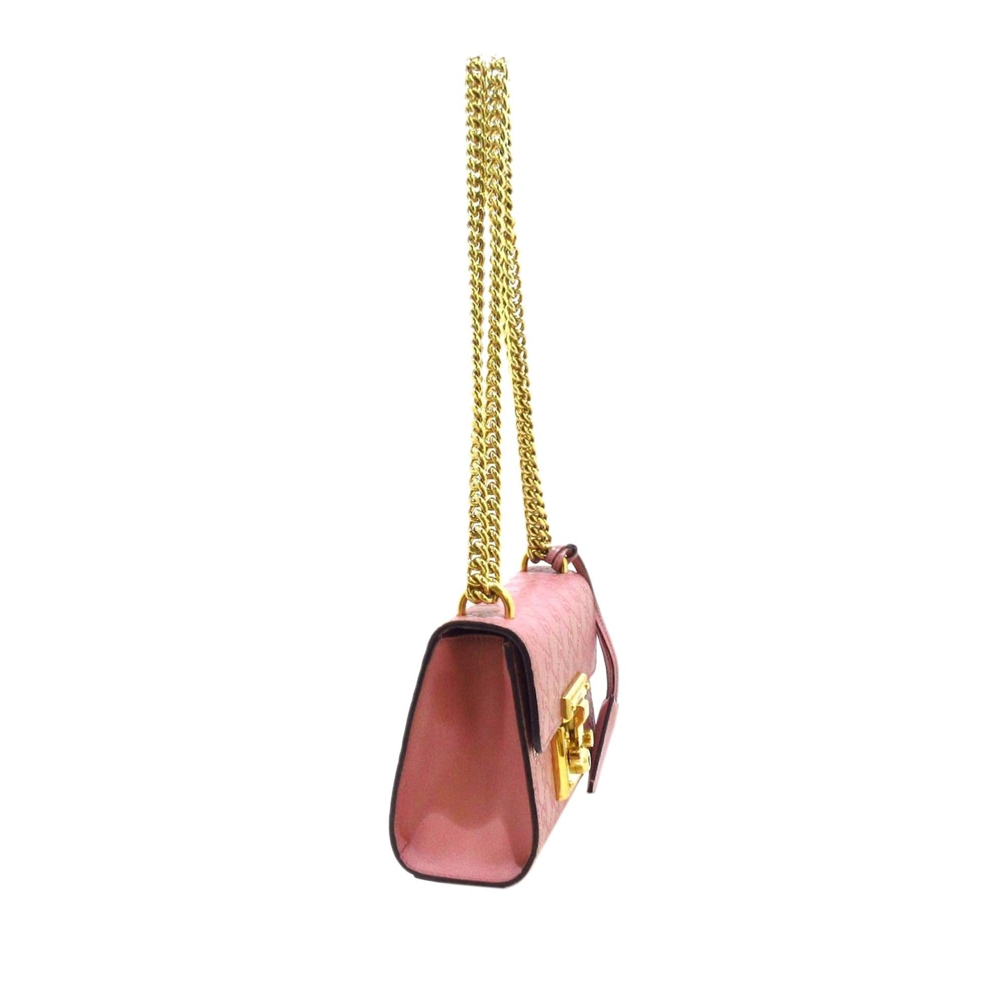 Gucci Guccissima Padlock SHG-RKOEvJ Calf Pink Small Crossbody Bag