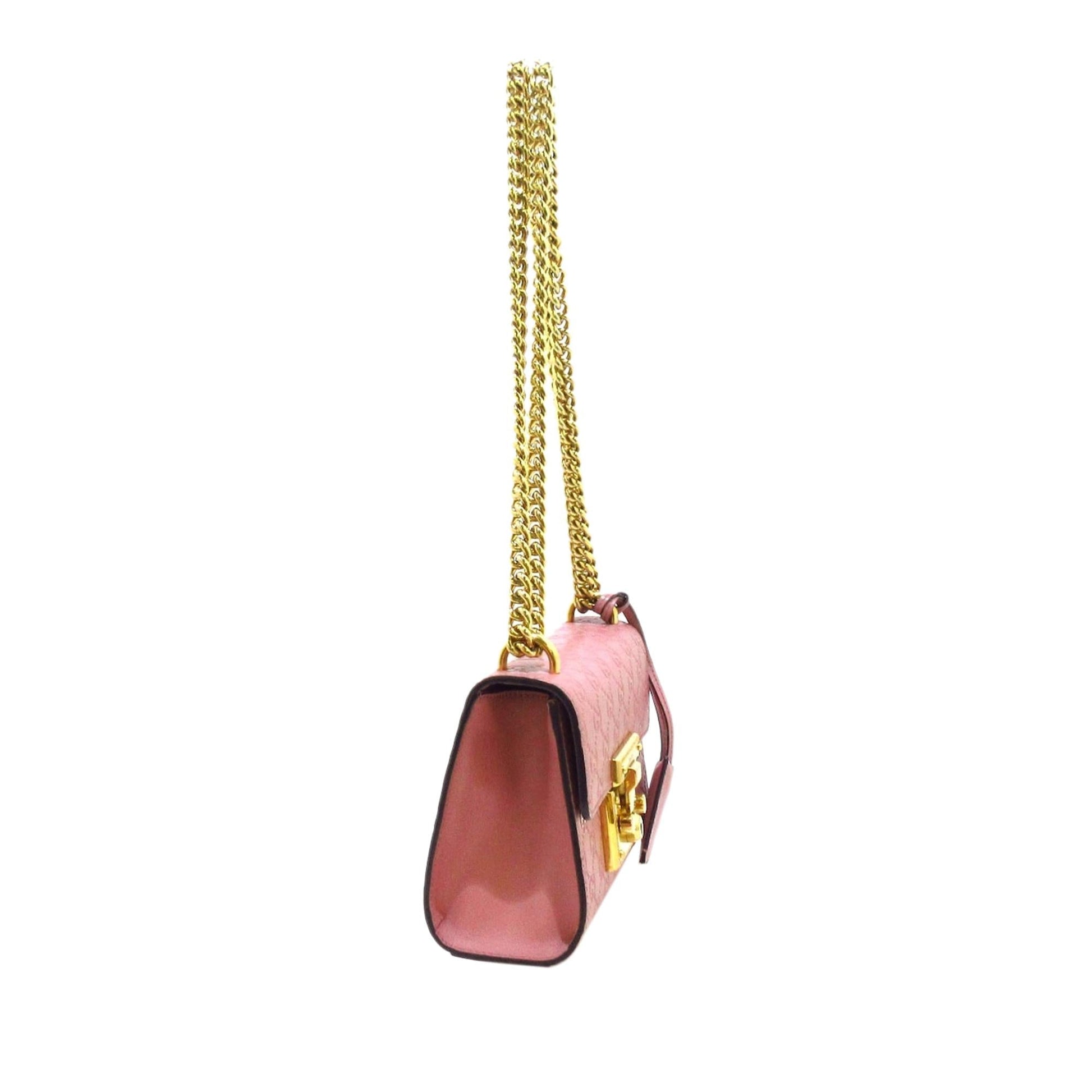Gucci Guccissima Padlock SHG-RKOEvJ Calf Pink Small Crossbody Bag