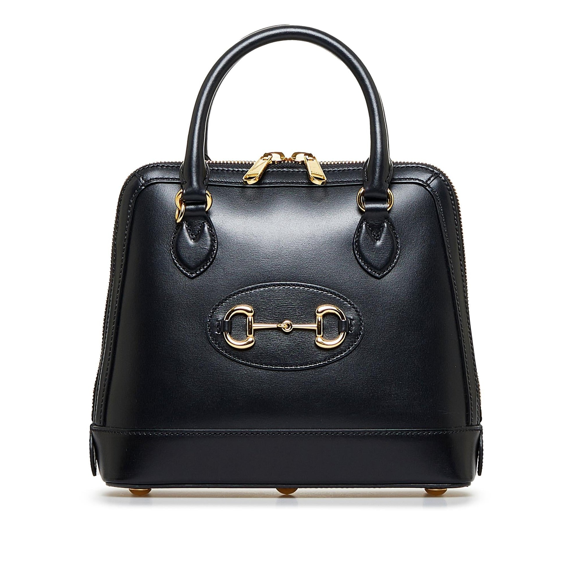 Gucci Horsebit SHG-7QeQeb Calf Black Small Satchel Bag