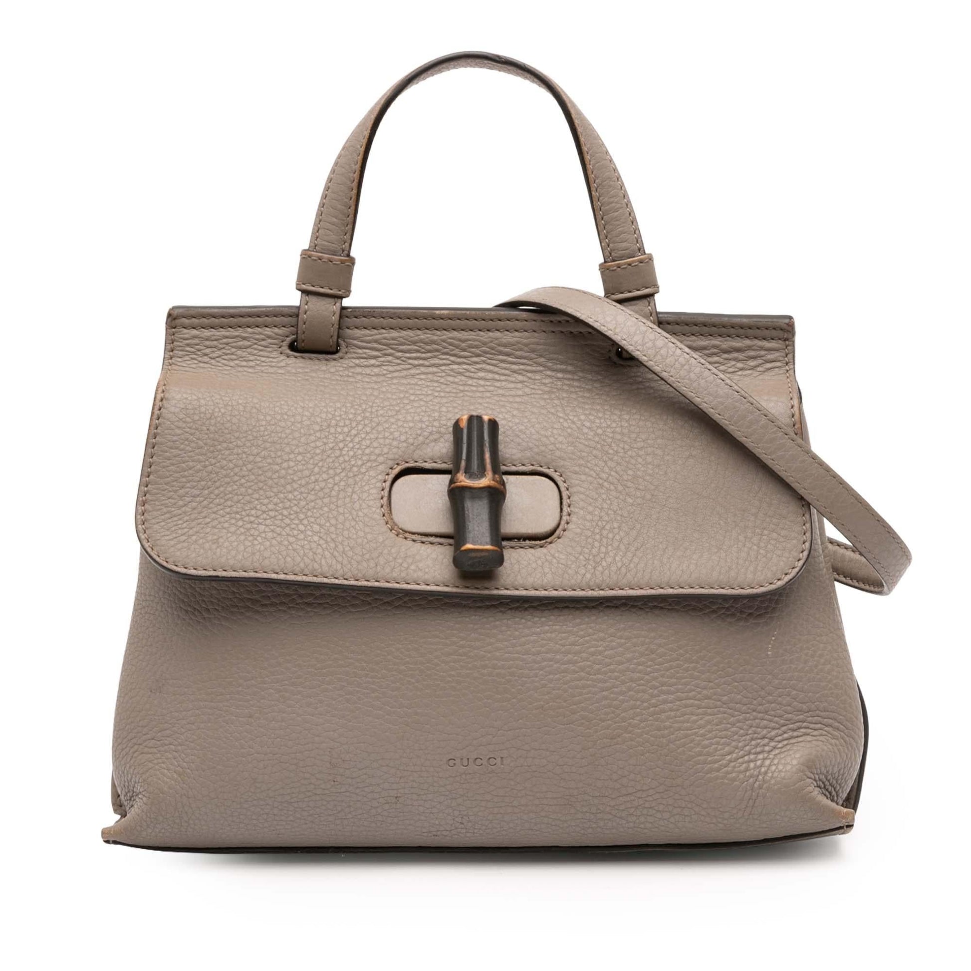 Gucci Bamboo Daily Leather Small Travel Bag Satchel 7