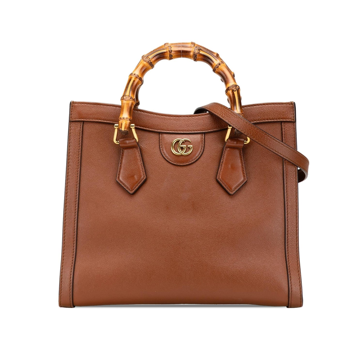 Gucci Bamboo Diana Leather Calf Brown Small Satchel Bag Satchel 3