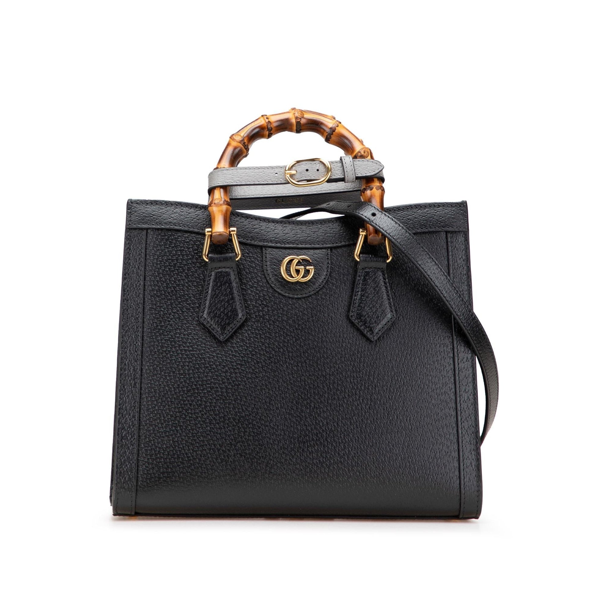 Gucci Bamboo Diana Leather Calf Black Small Satchel Bag Satchel 2