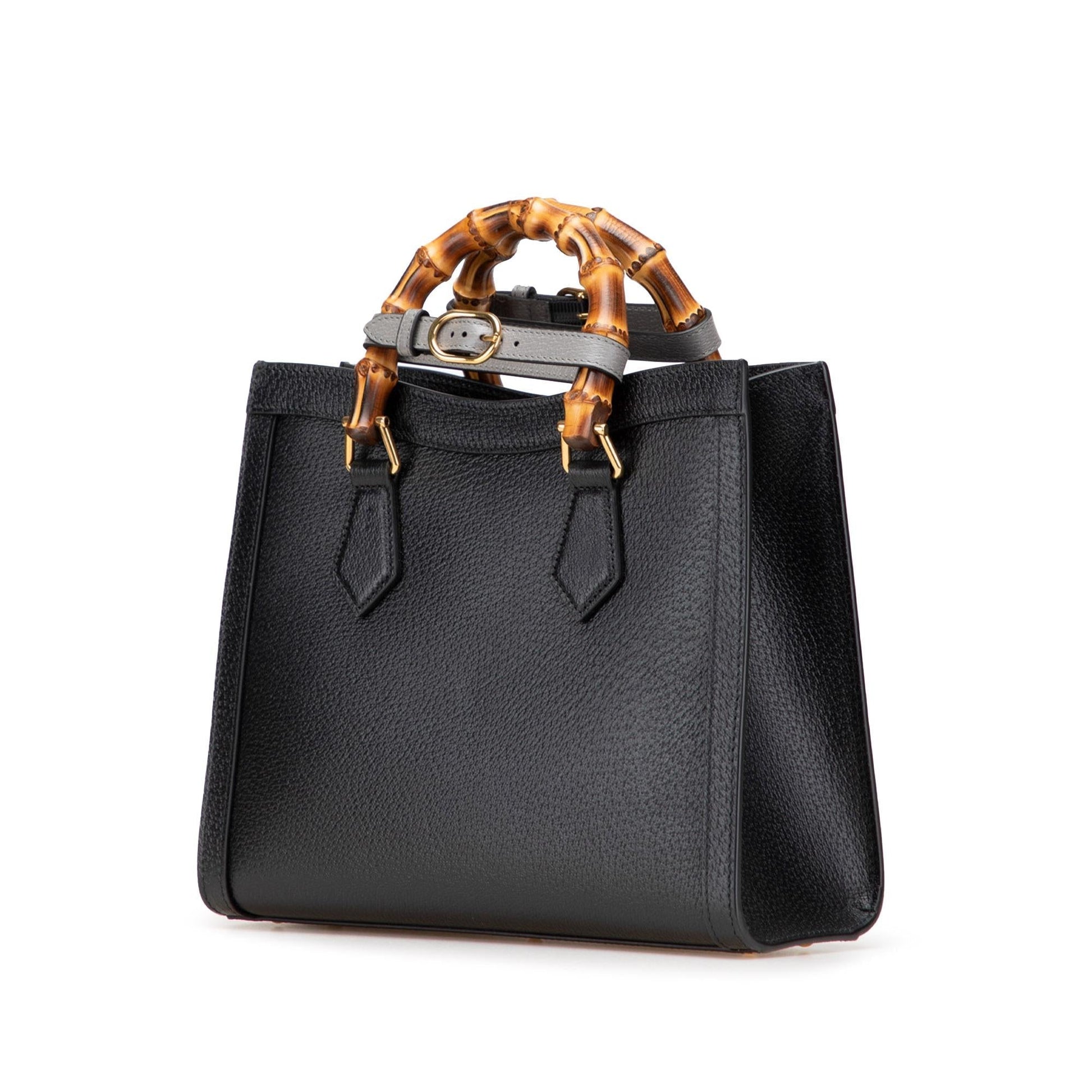 Gucci Bamboo Diana Leather Calf Black Small Satchel Bag Satchel 2