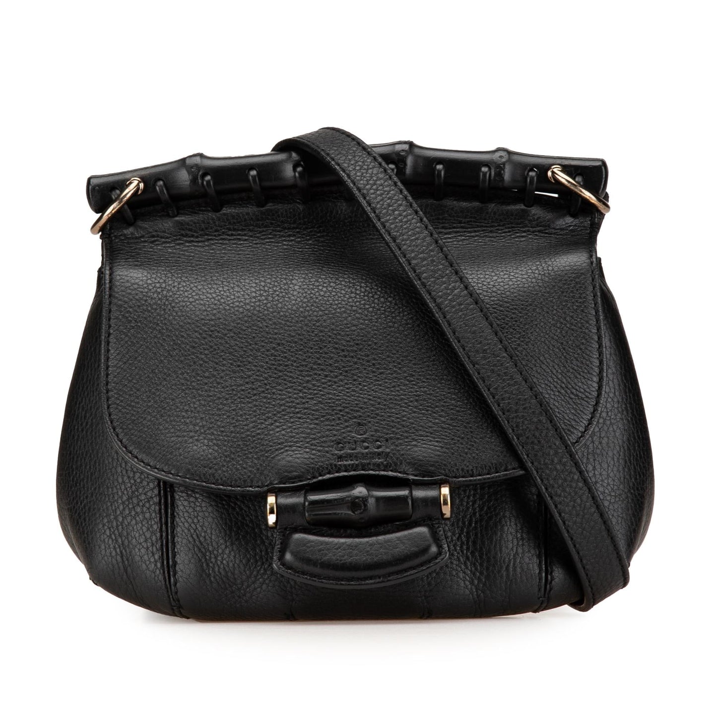 Gucci Bamboo Nouveau Fringe Leather Calf Black Small Jewelry