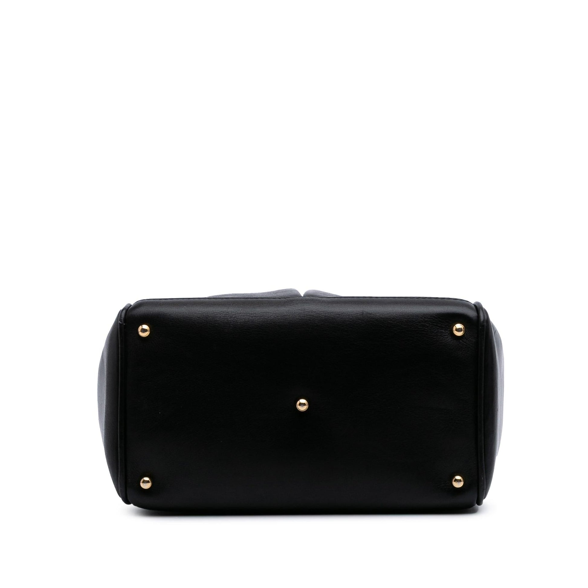 Gucci Bamboo Leather Calf Black Small Satchel Bag Satchel 1