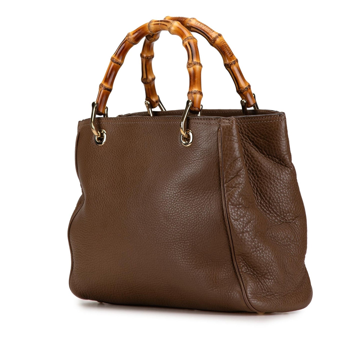 Gucci Bamboo Shopper SHG-qXAgyf Leather Calf Brown Small Satchel Bag