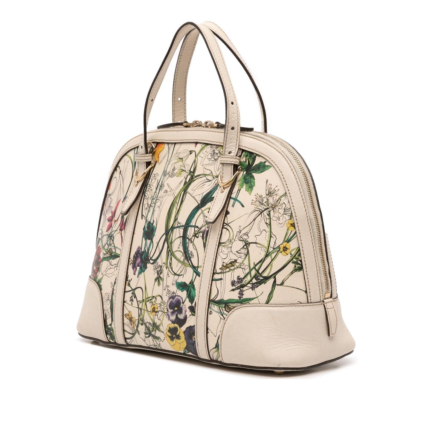 Gucci Flora Nice Dome Leather Small Travel Bag