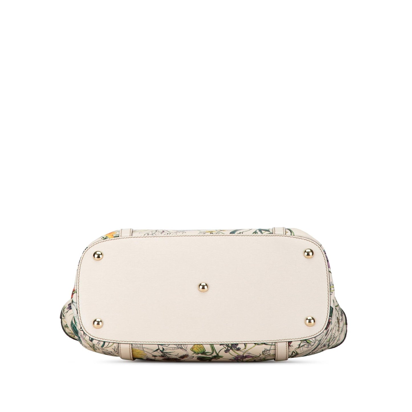 Gucci Flora Nice SHG-PeGDJg Leather Calf White Small Tote Bag