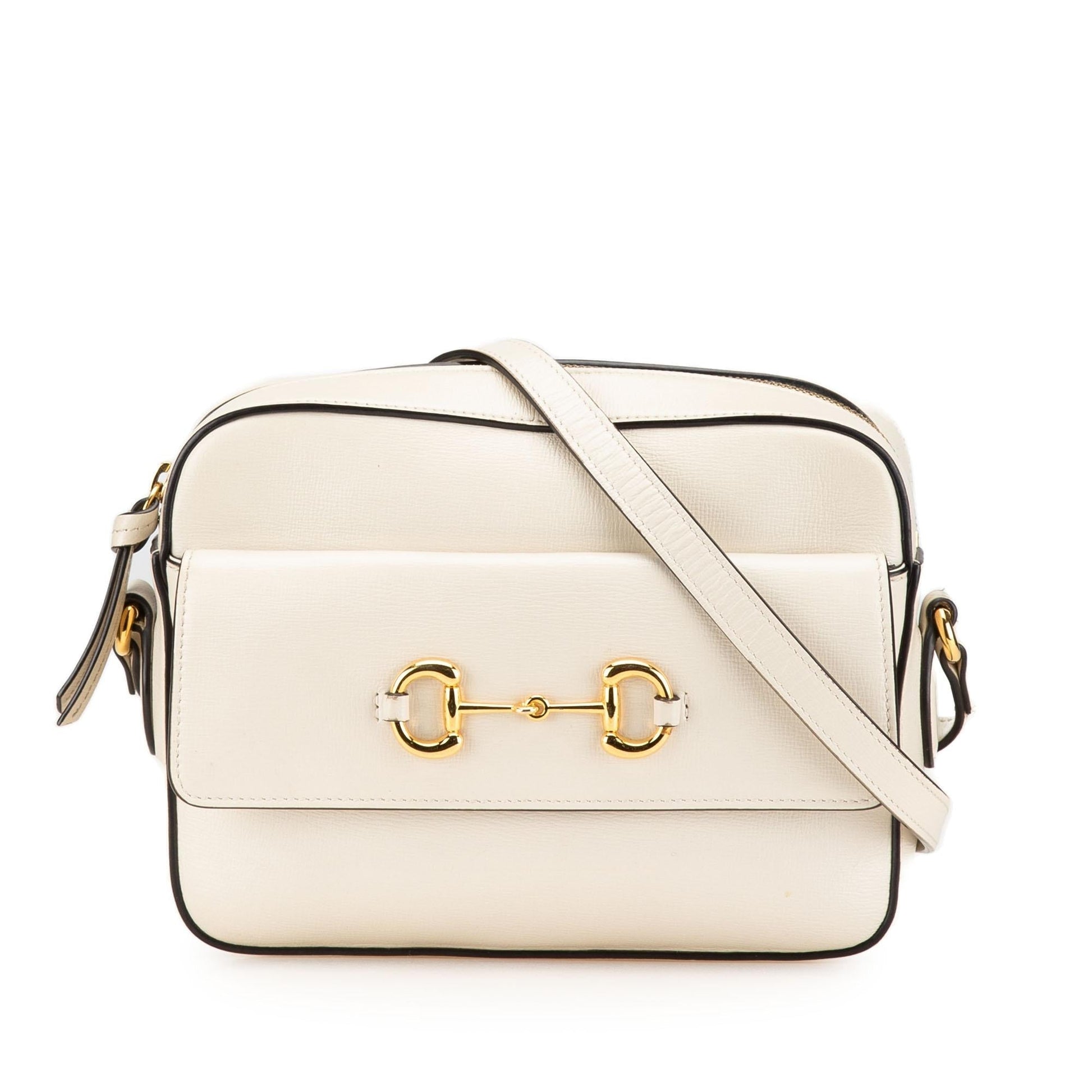 Gucci Horsebit Camera Leather Calf White Small Crossbody Bag