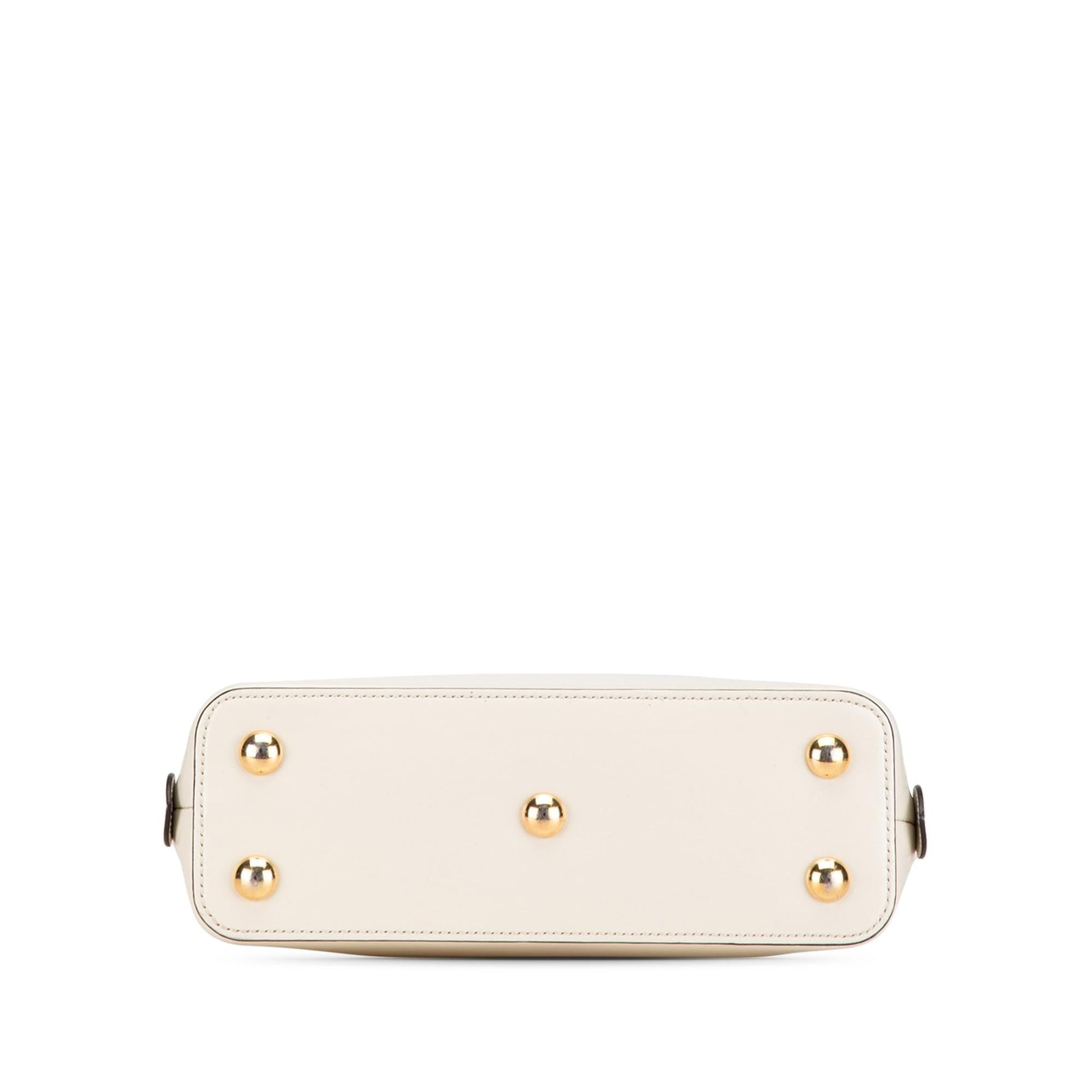 Gucci Horsebit Leather Calf White Small Satchel Bag