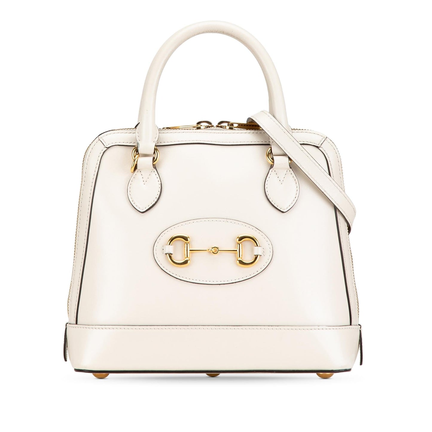 Gucci Horsebit Leather Calf White Small Satchel Bag Satchel 2