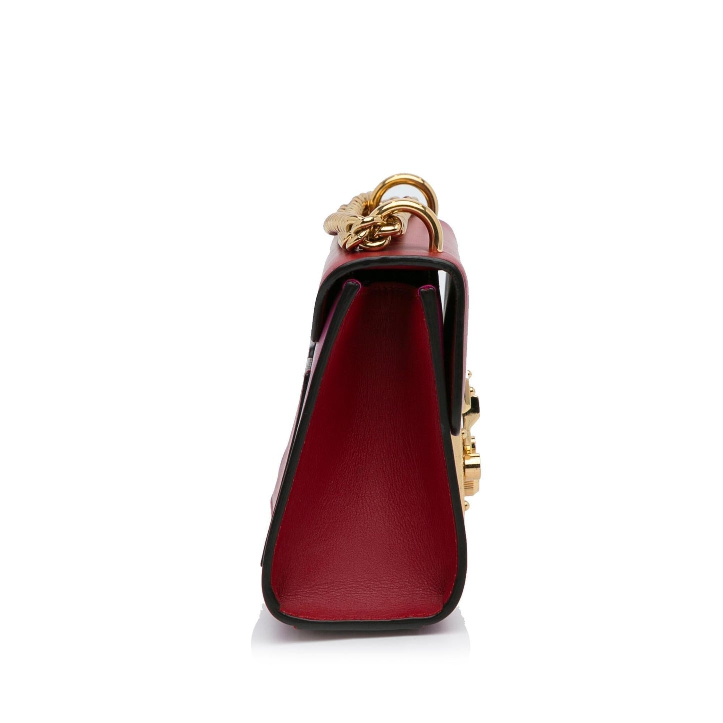 Gucci Padlock SHG-IOXwm8 Leather Calf Red Pink Crossbody Bag