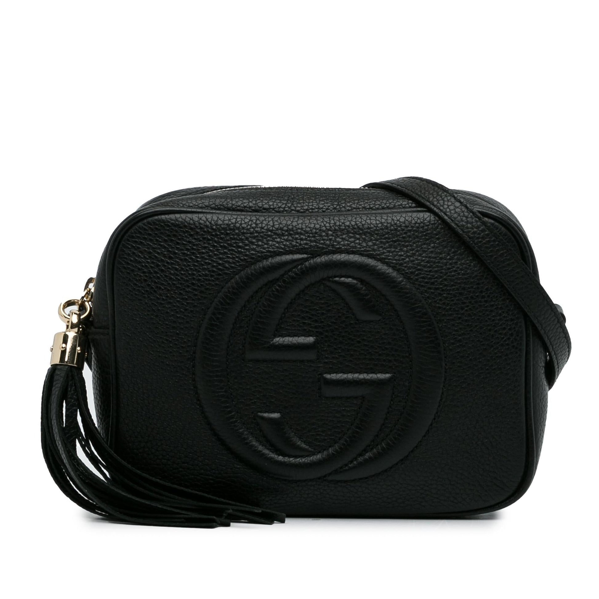 Gucci Soho Disco SHG-31a1PN Leather Calf Black Small Crossbody Bag
