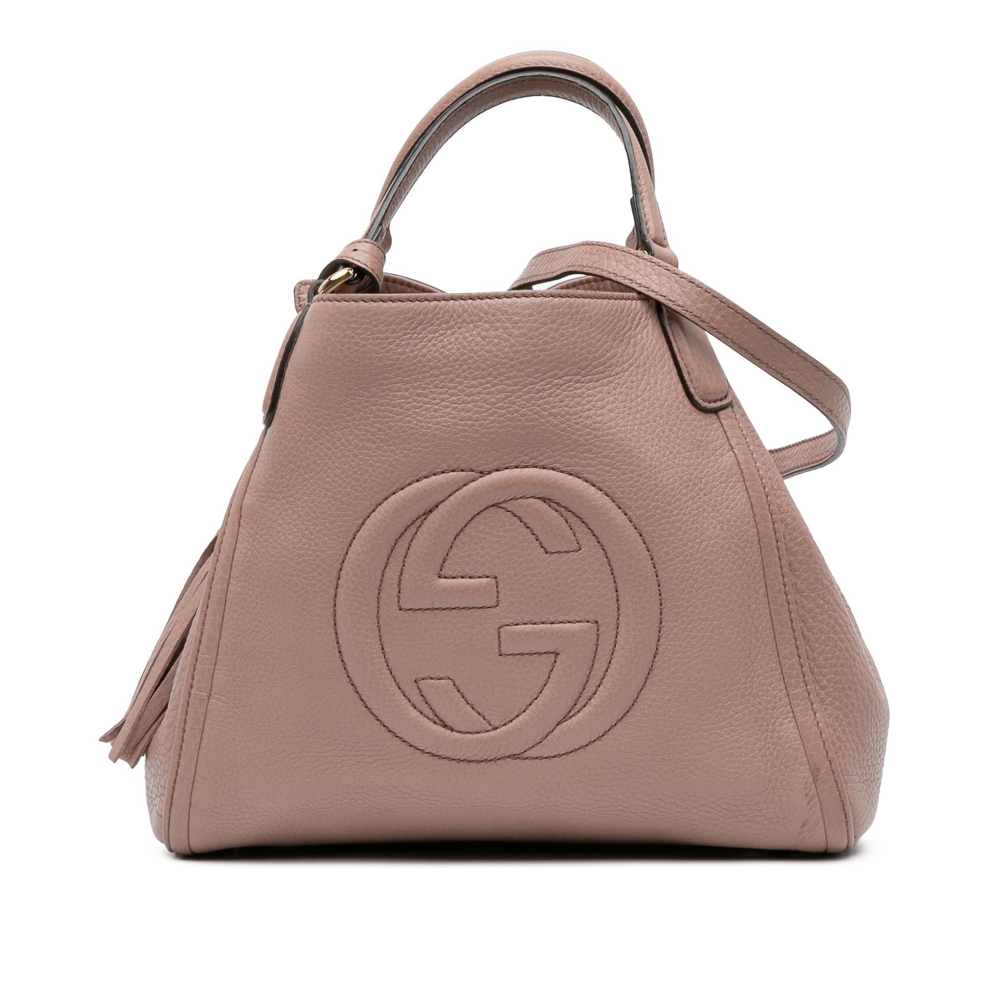Gucci Soho Leather Calf Pink Small Satchel Bag Satchel 2