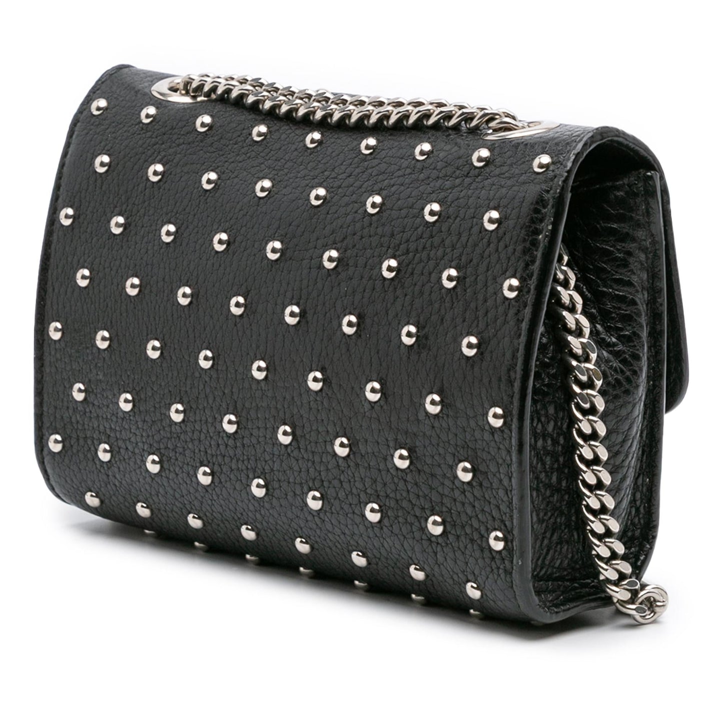 Gucci Studded Miss Bamboo Leather Small Crossbody Bag