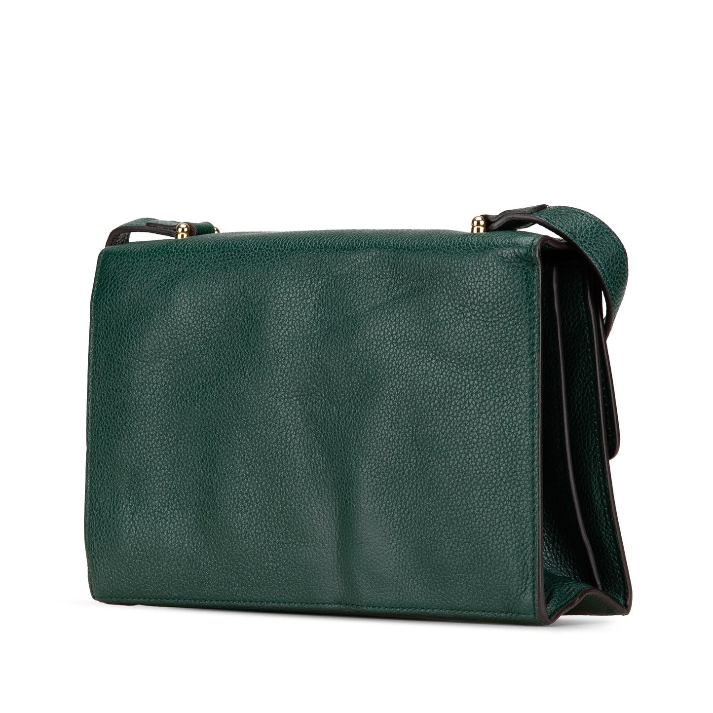 Gucci Zumi Flap Leather Calf Green Small Crossbody Bag Flap Crossbody