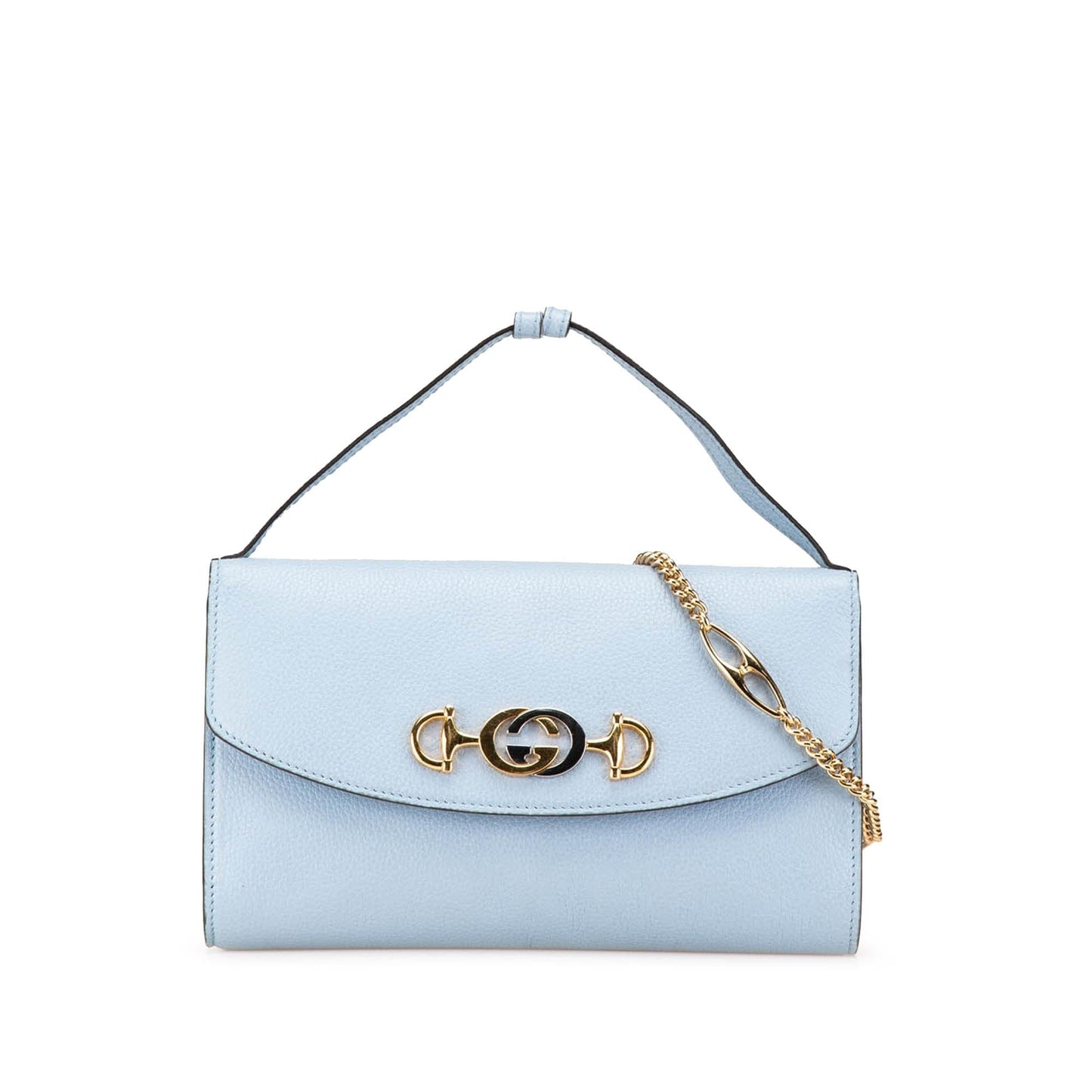 Gucci Zumi Leather Calf Blue Small Satchel Bag