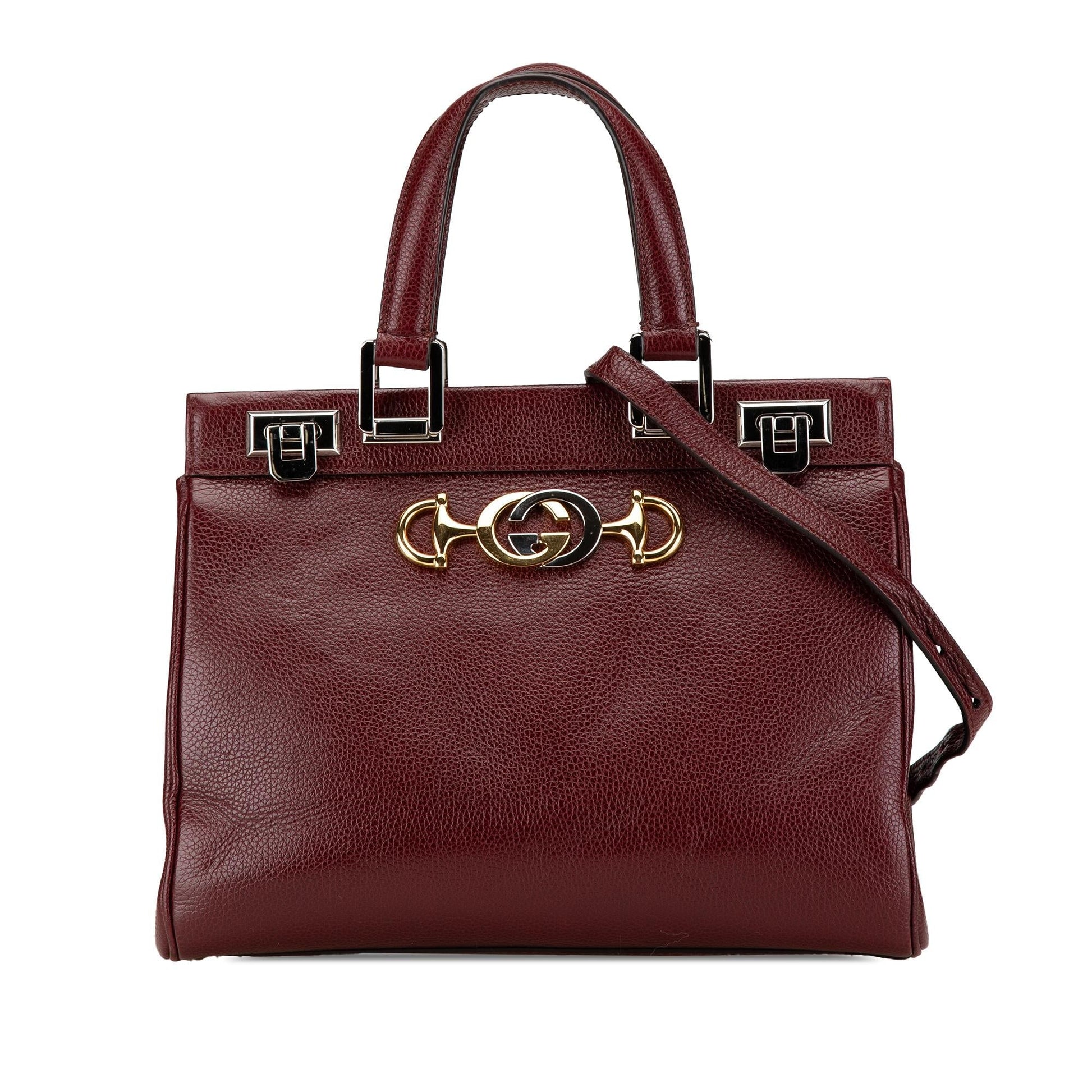 Gucci Zumi Leather Calf Red Small Satchel Bag Satchel 4